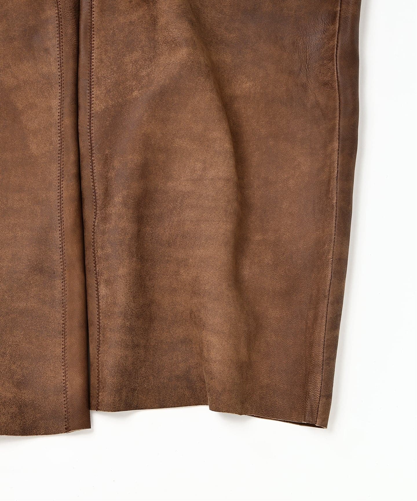 LA BOUCLE (ラブークル) LAMB LEATHER ワイド トラウザー