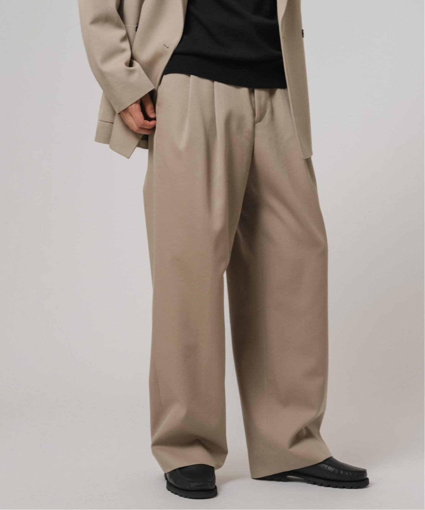 VISTO ギャバ 2プリーツ パンツ【セットアップ着用可】（スラックス