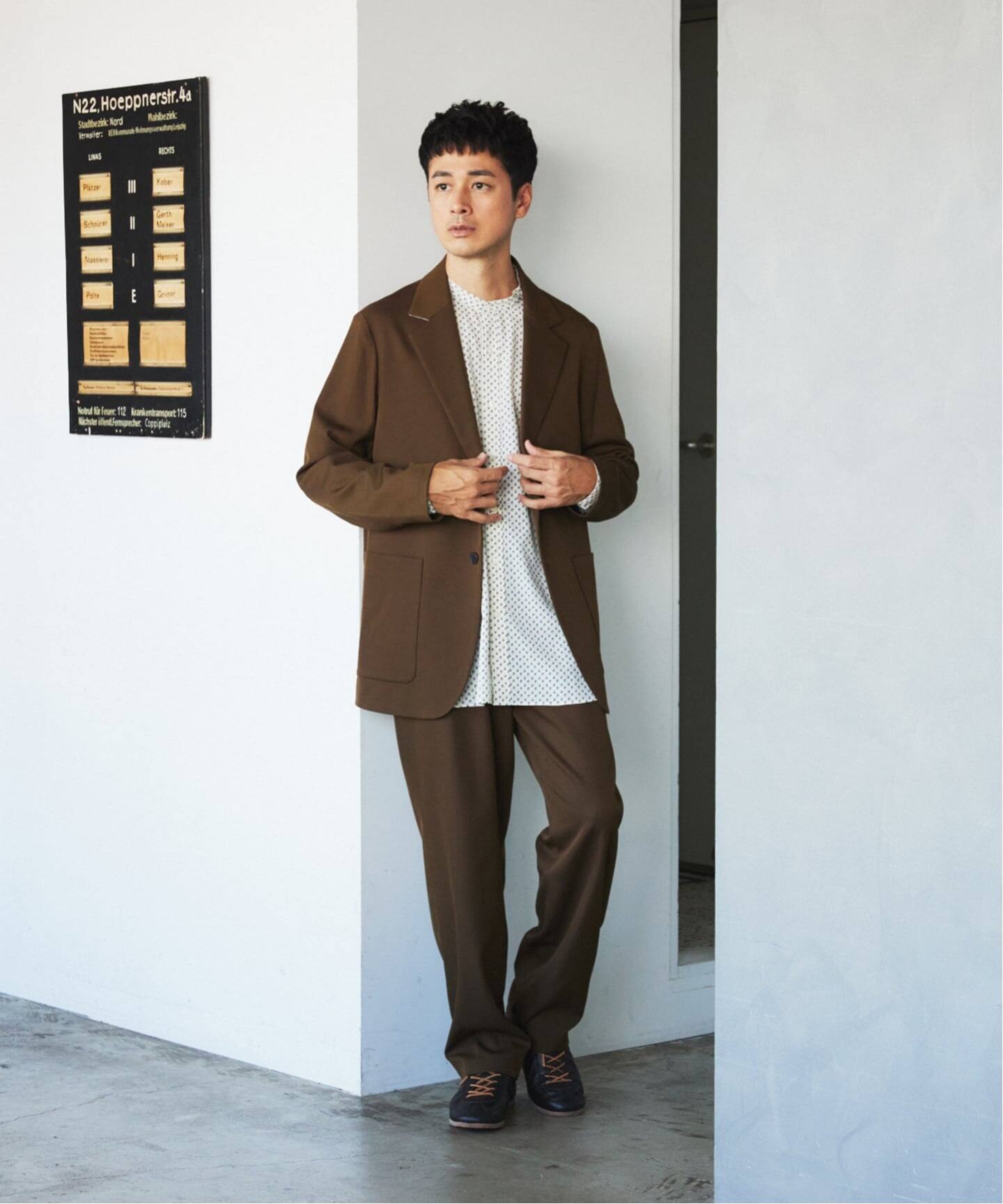 ドビー ドスキン サイドアジャスト パンツ【セットアップ着用可