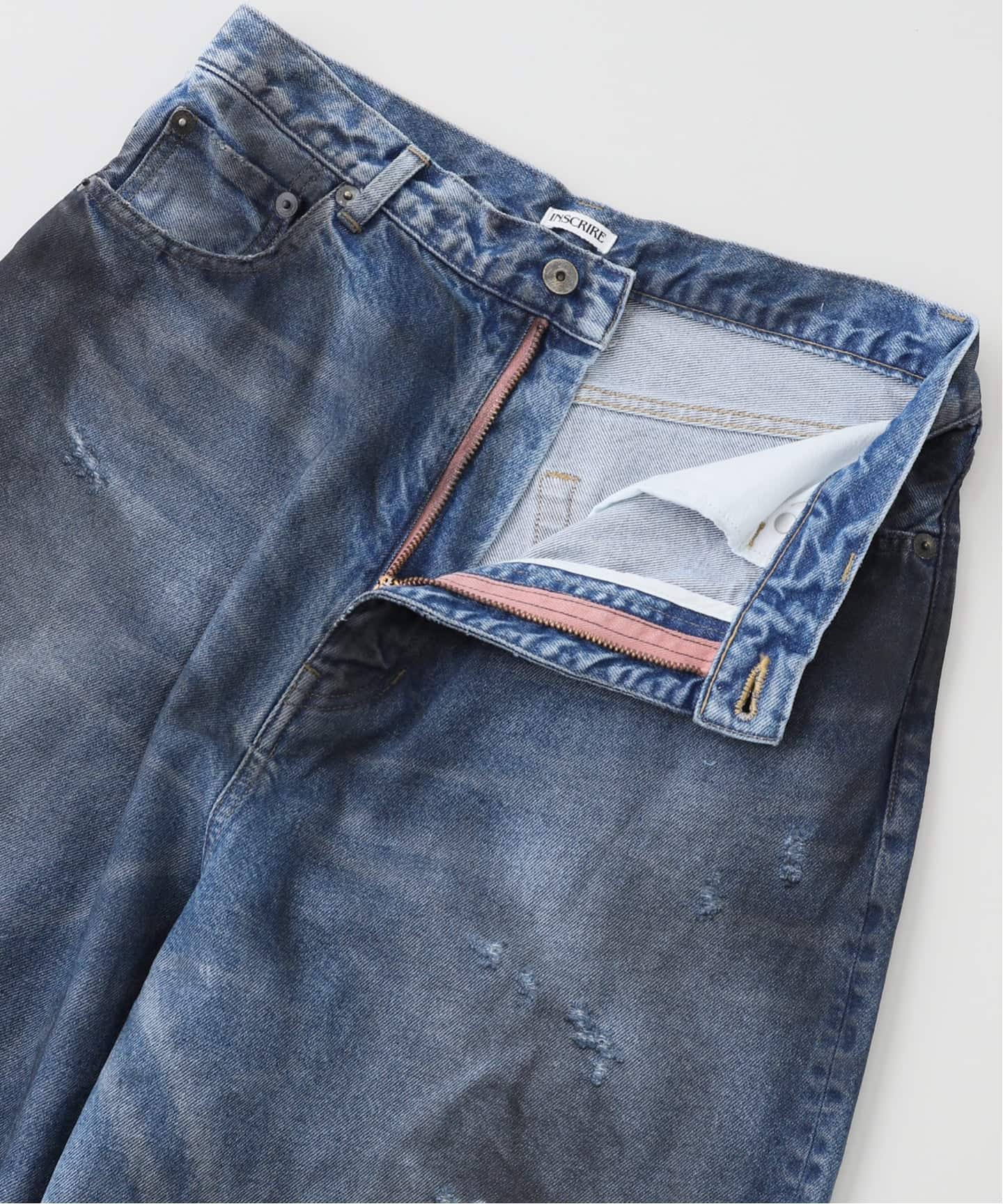 INSCRIRE (アンスクリア) Baggy 5 Pocket Broken デニム（デニムパンツ