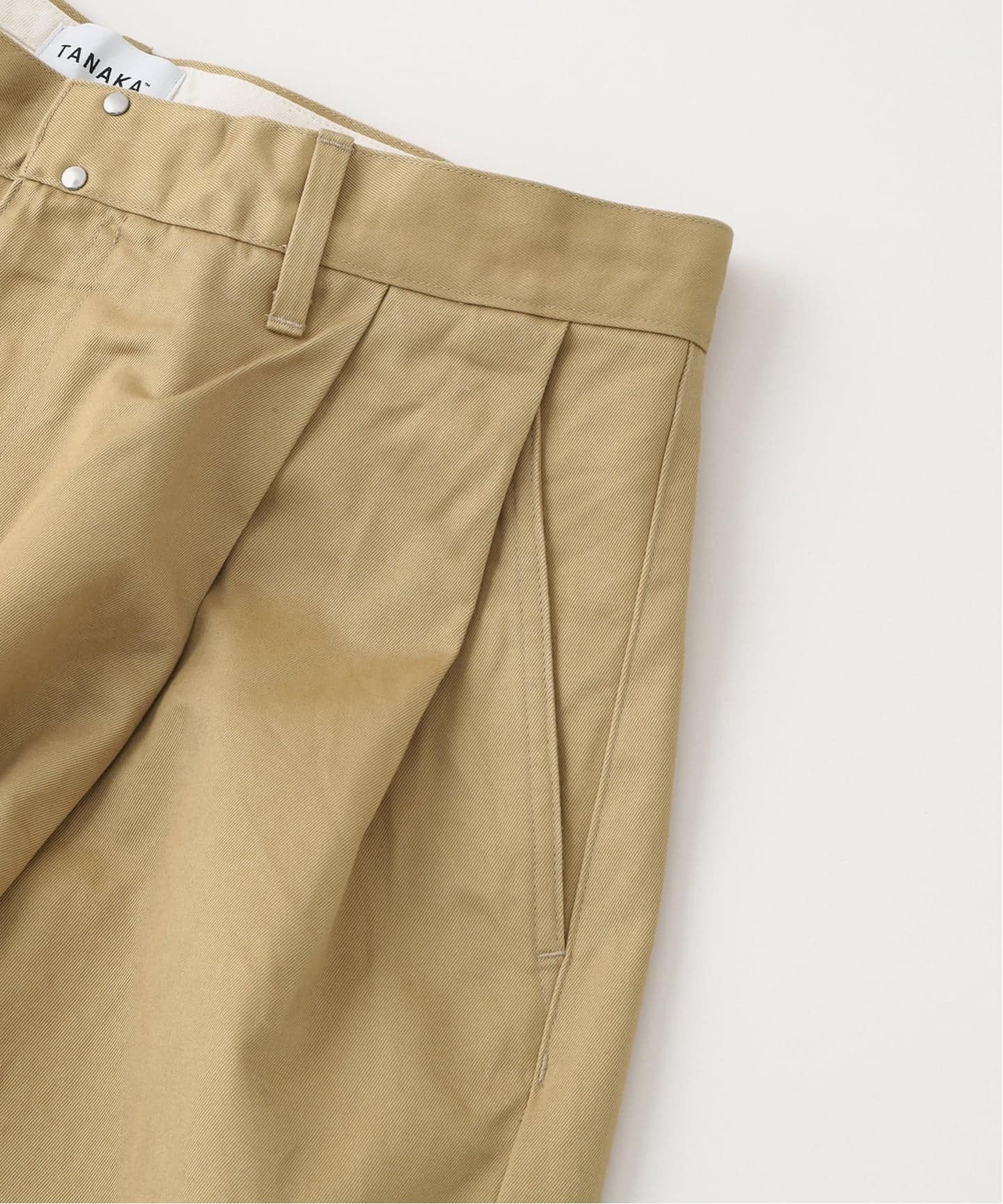 TANAKA (タナカ) HAKAMA TROUSERS BEIGE（スラックス）｜EDIFICE