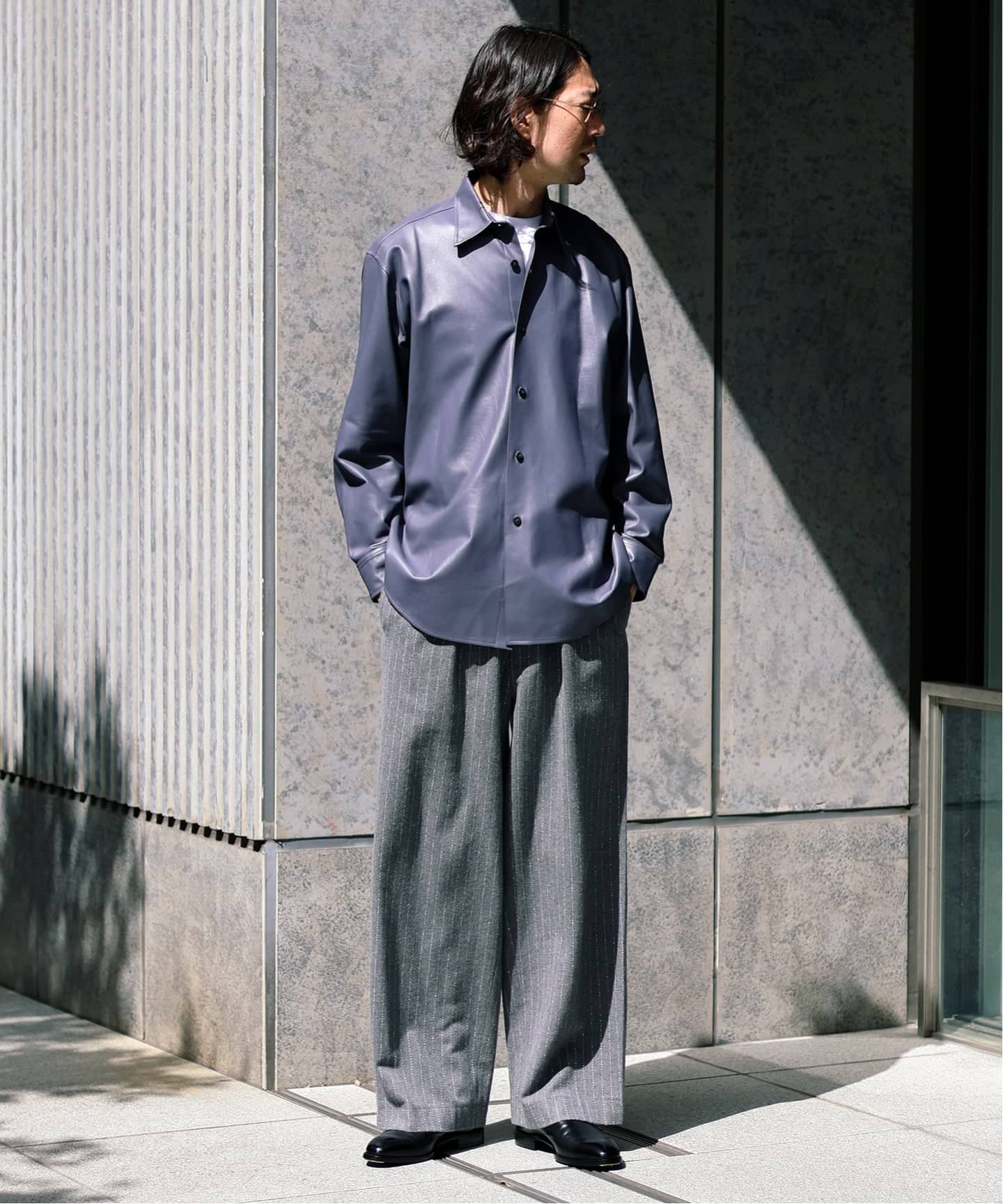 m's braque (エムズ ブラック) TUCK WIDE BUGGY パンツ