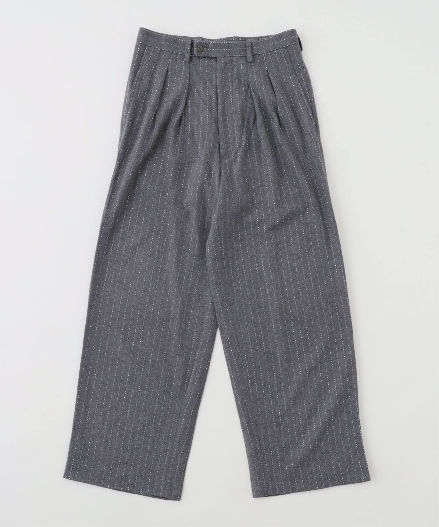 m's braque (エムズ ブラック) TUCK WIDE BUGGY パンツ