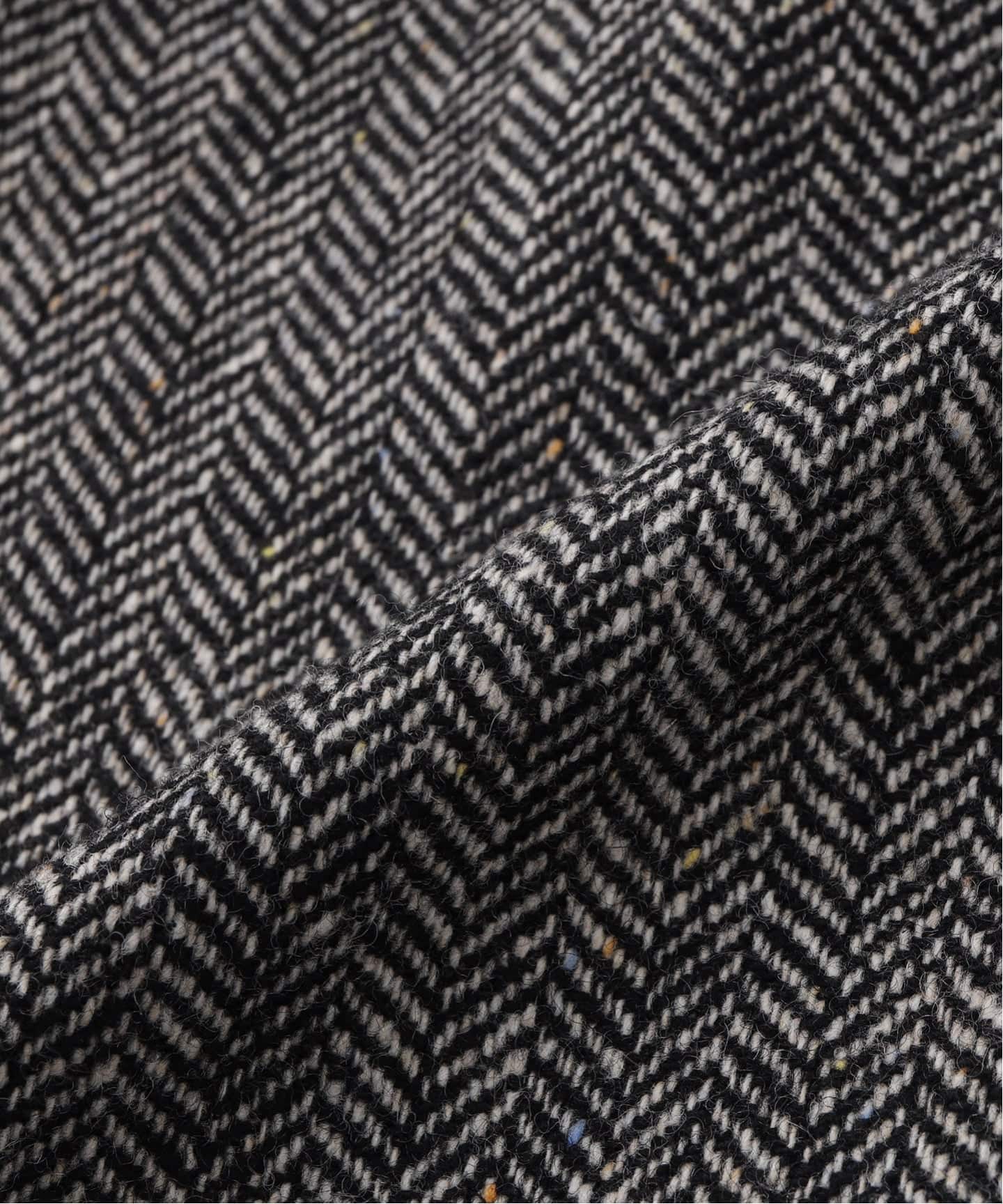 m's braque (エムズ ブラック) TUCK WIDE BUGGY パンツ(へリンボン