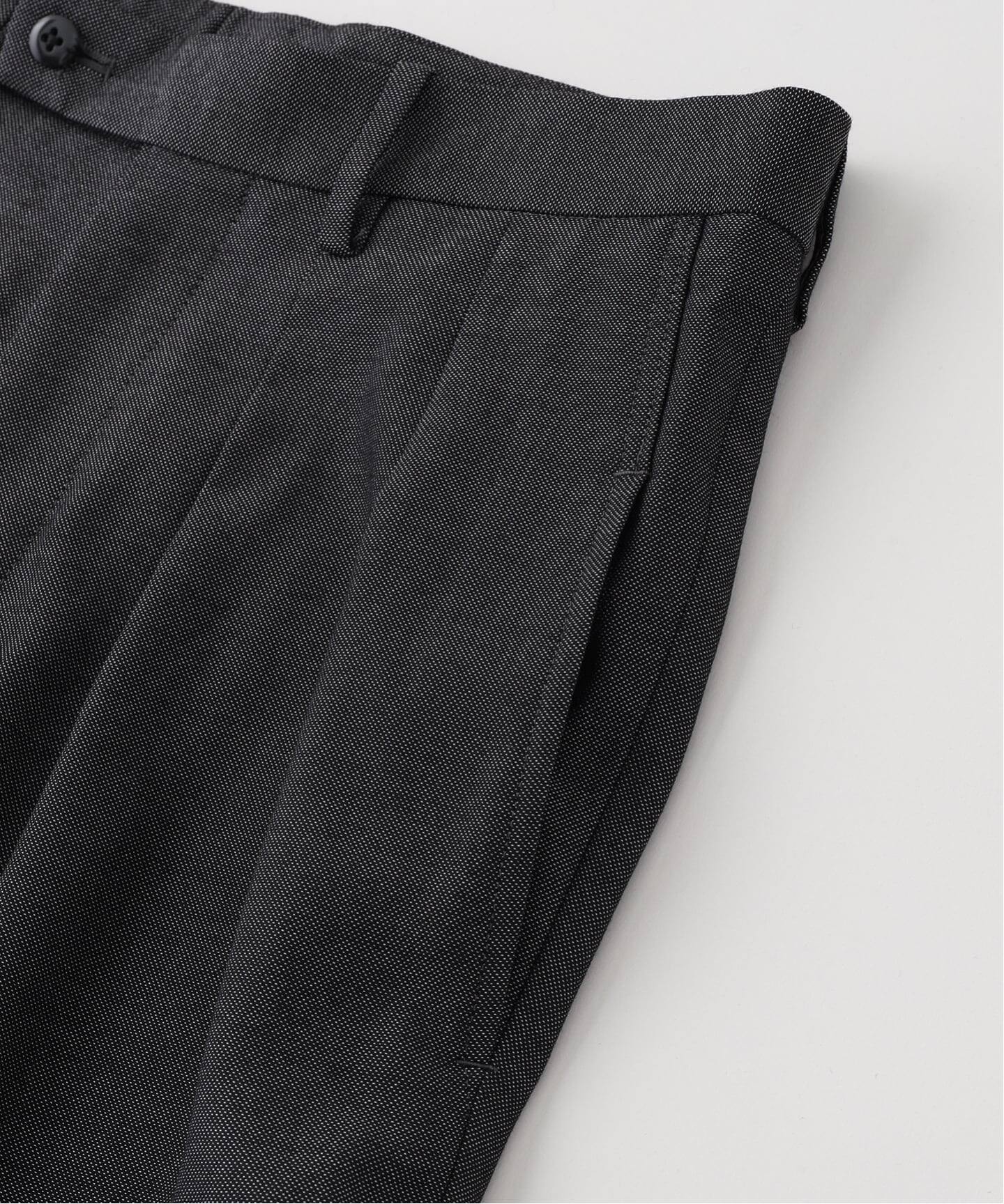 m's braque (エムズ ブラック) TUCK WIDE BUGGY パンツ(ピンヘッド