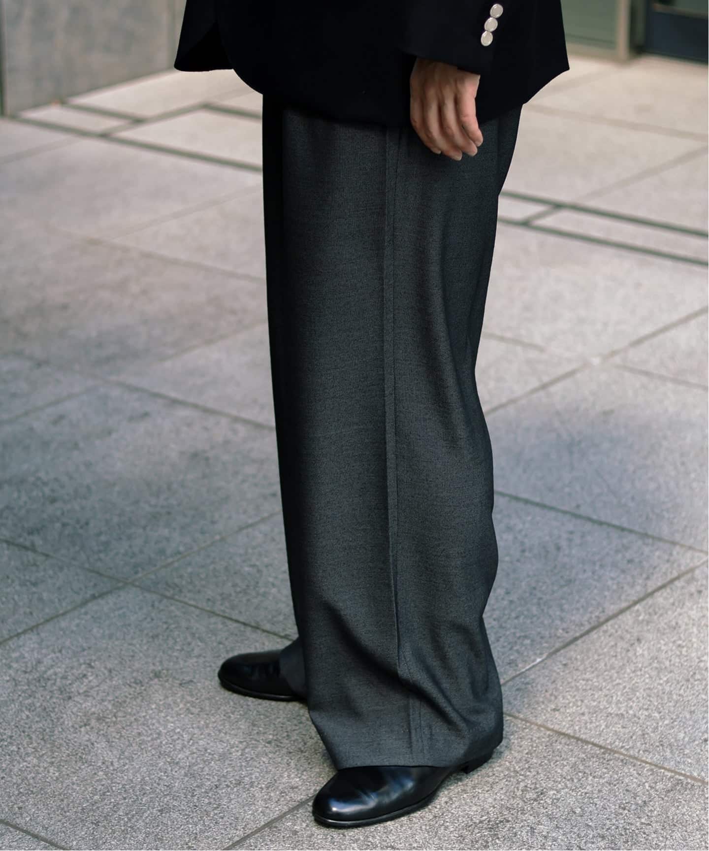 m's braque (エムズ ブラック) TUCK WIDE BUGGY パンツ