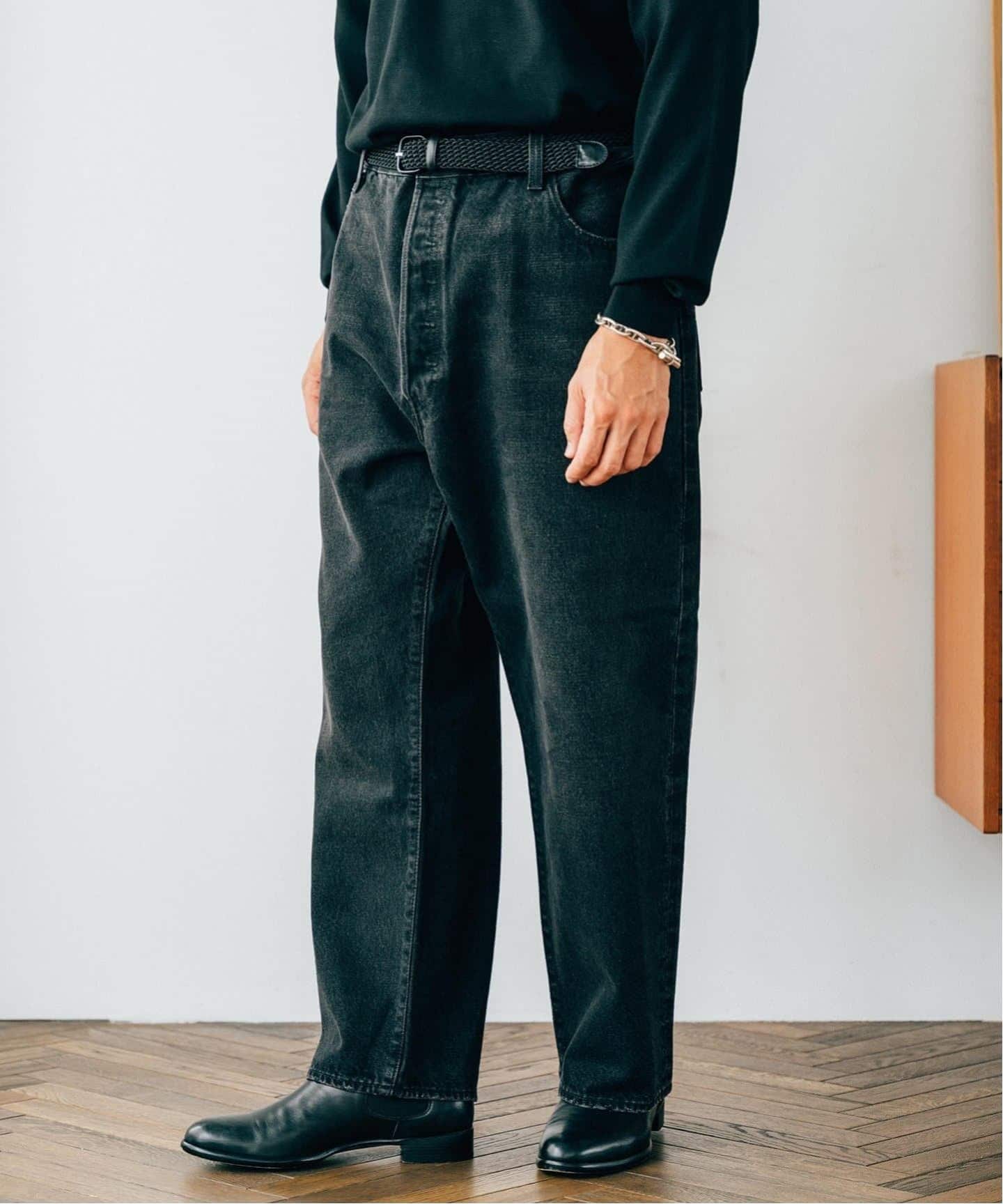 EDIFICE Levi’s BIG E 501(R) BLACK L26 赤耳 LEVI'S(R)/リーバイス(R) 別注 BIG E 501(R) BLACK L26（デニム