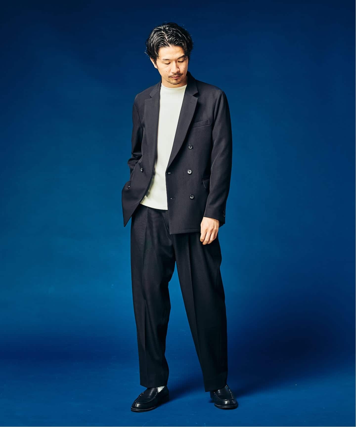 Bristol 4WAYストレッチパンツ&シャツ セットアップS 4WAYストレッチ” オーセンティック2タックパンツ（スラックス）｜417