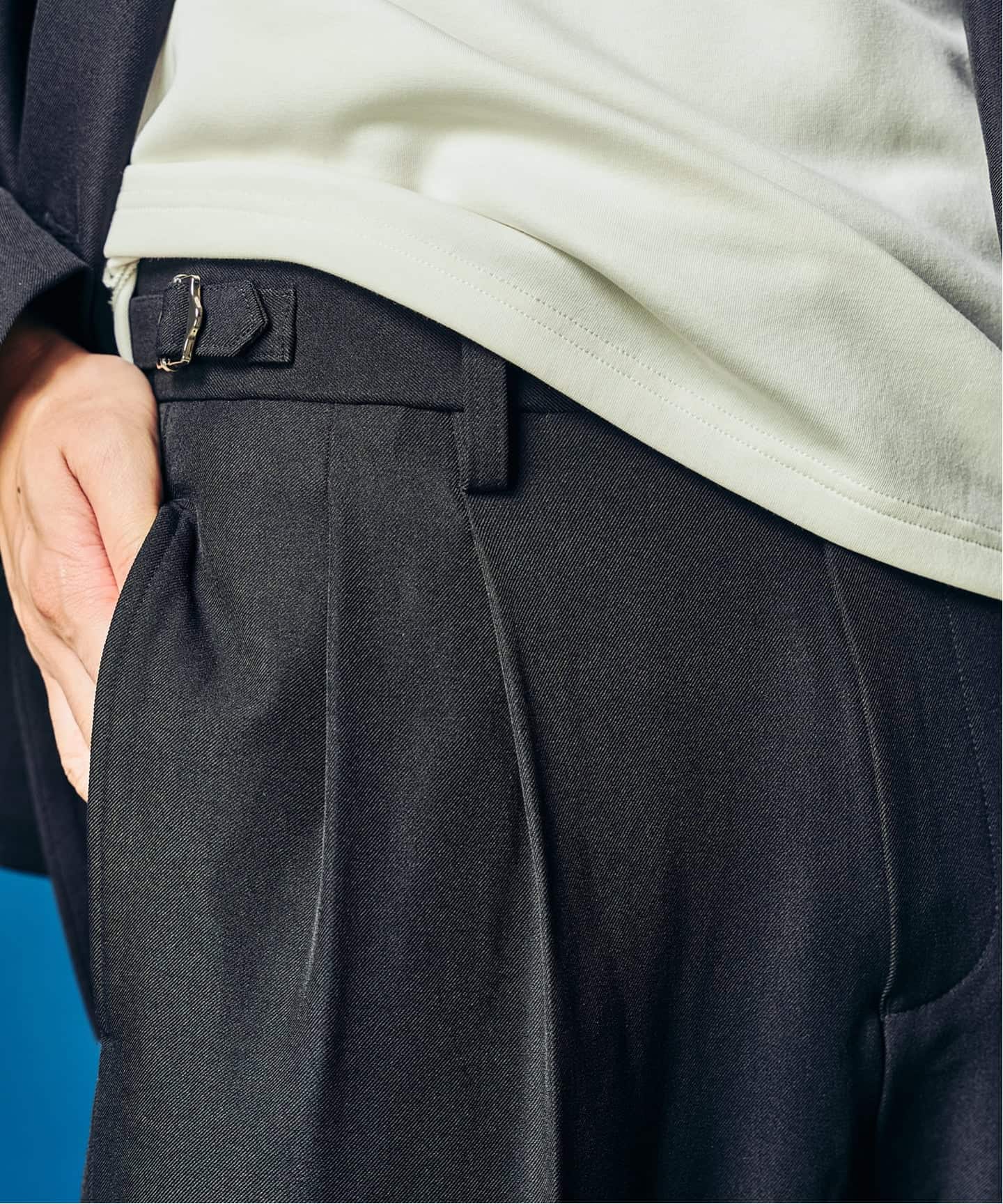 4WAYストレッチ” オーセンティック2タックパンツ（スラックス）｜417