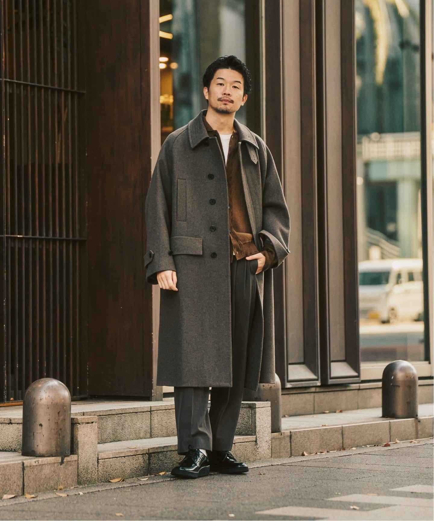 4WAYストレッチ” オーセンティック2タックパンツ（スラックス）｜417