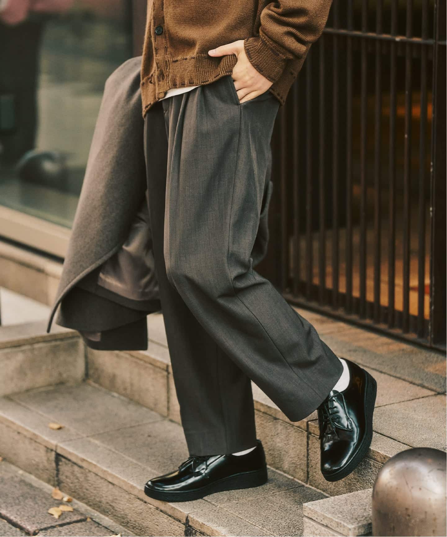 417 エディフィス（417 EDIFICE）/”4WAYストレッチ”  オーセンティック２タックパンツ 4WAYストレッチ” オーセンティック2タックパンツ（スラックス）｜417