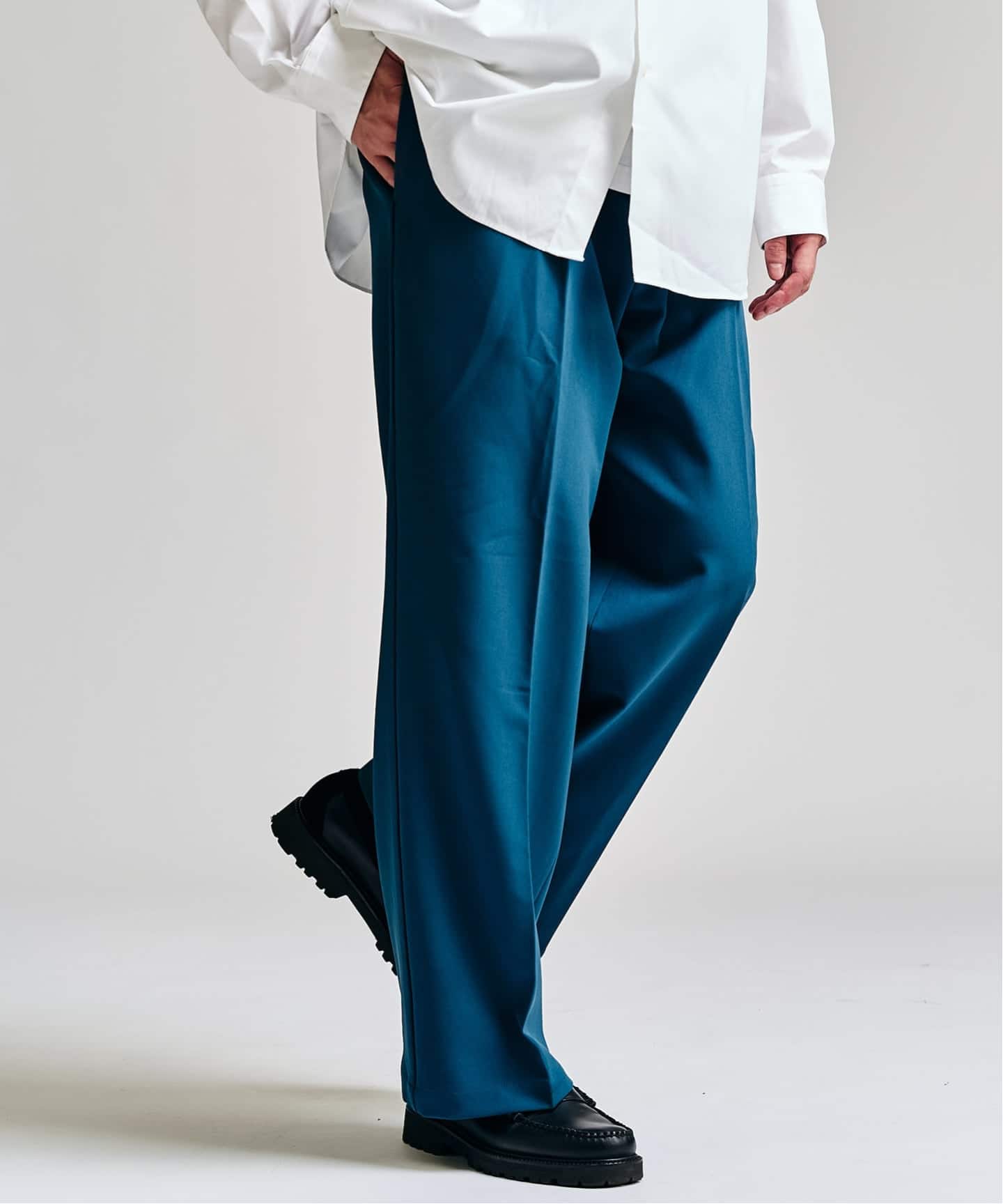 Double Cloth / ダブルクロス ワンタック イージーパンツ（スラックス