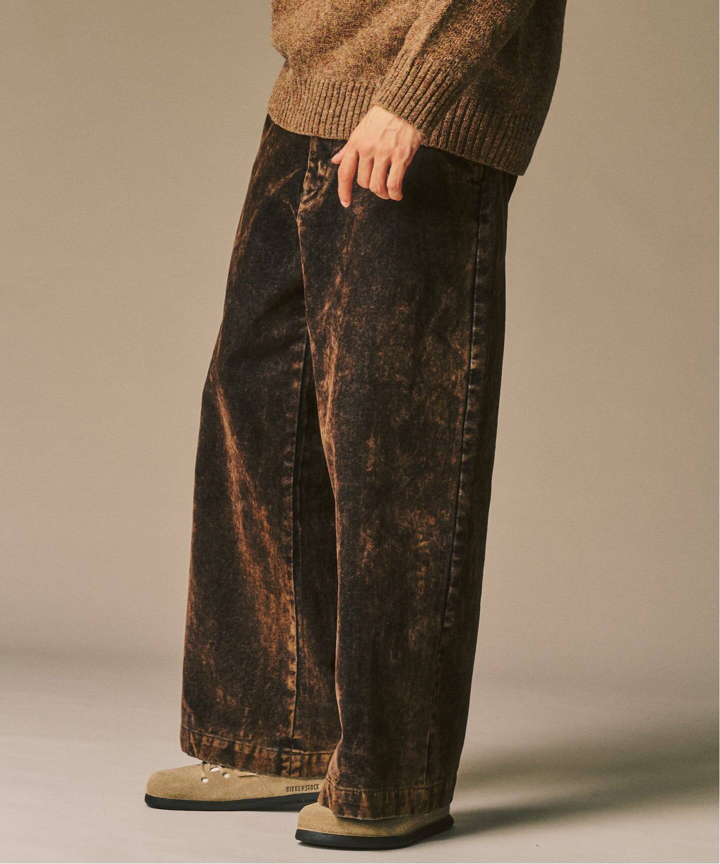 417 エディフィス（417 EDIFICE）/ベロアデニム フレアワークパンツ ベロアデニム フレアワークパンツ（スラックス）｜417 EDIFICE（フォー