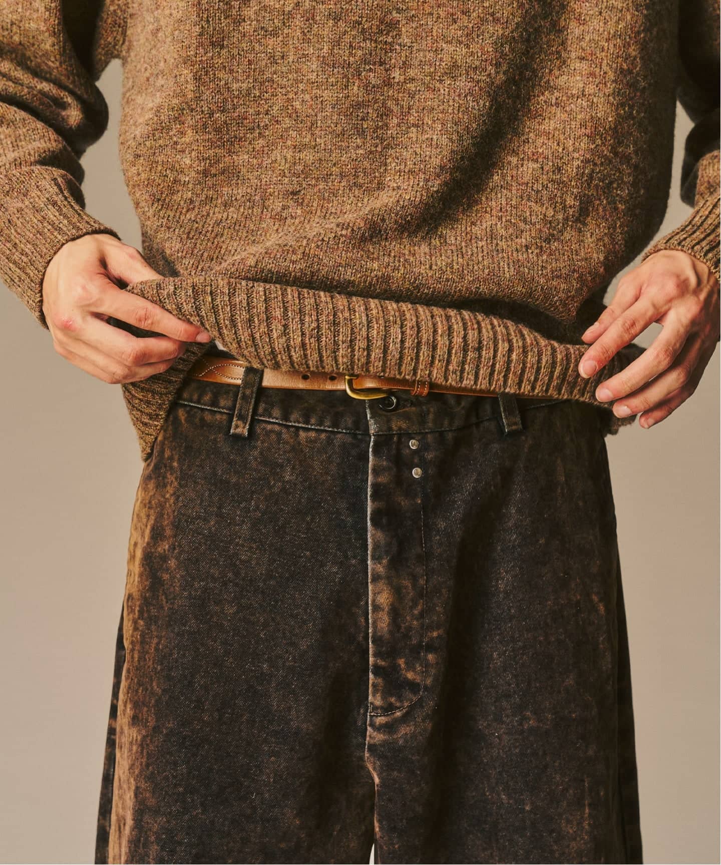 ベロアデニム フレアワークパンツ（スラックス）｜417 EDIFICE（フォー