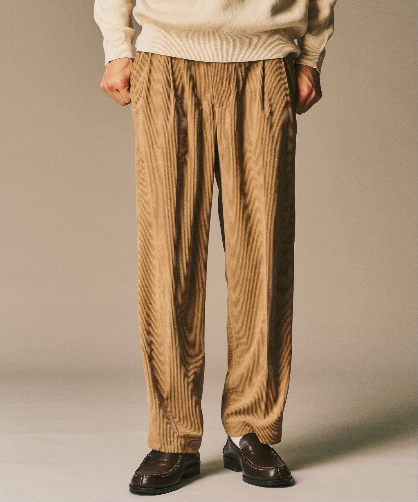P コーデュロイ2タックパンツ 