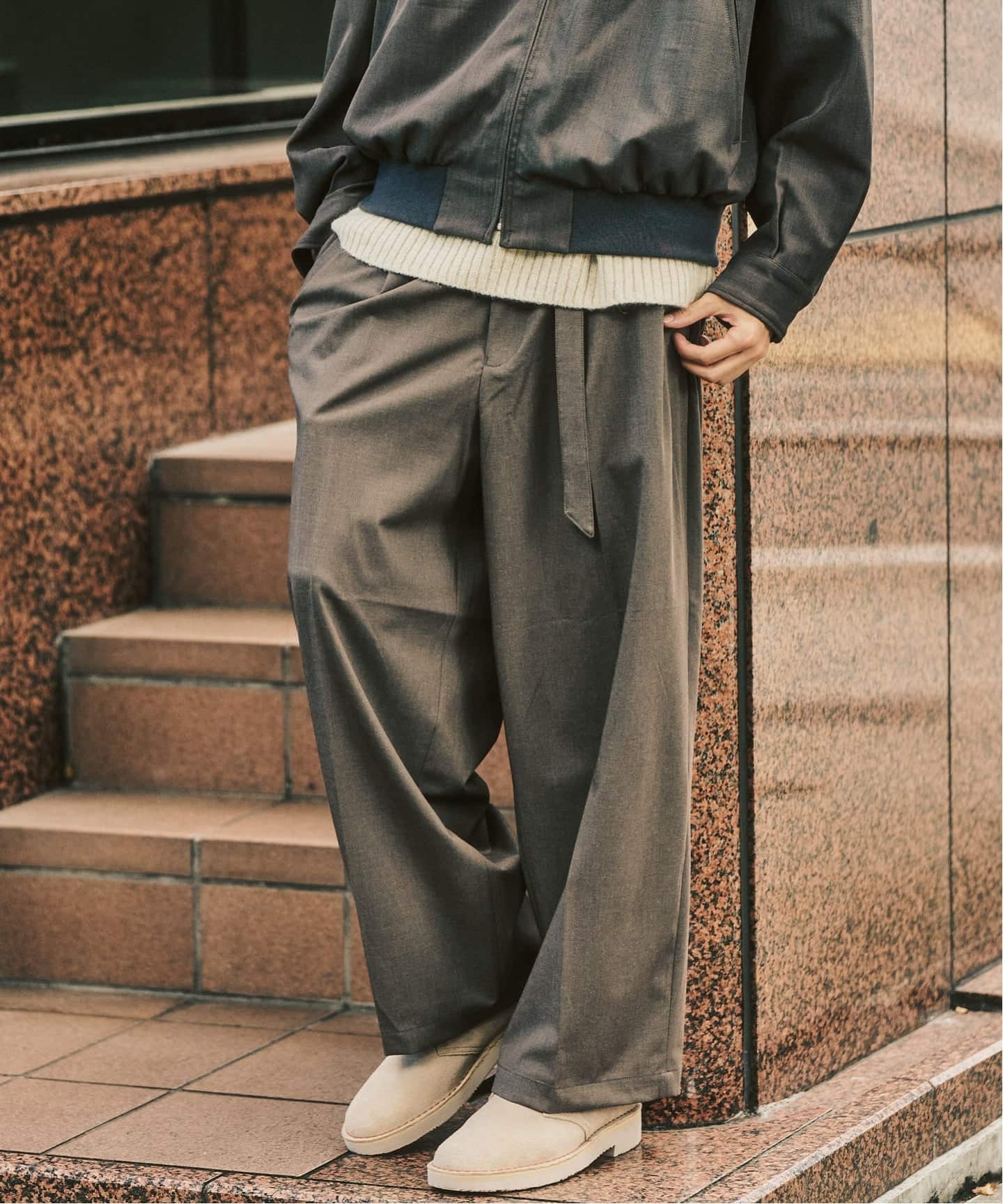 417 エディフィス（417 EDIFICE）/TRW  ベルテッドパンツ TRW ベルテッドパンツ（スラックス）｜417 EDIFICE（フォーワンセブン