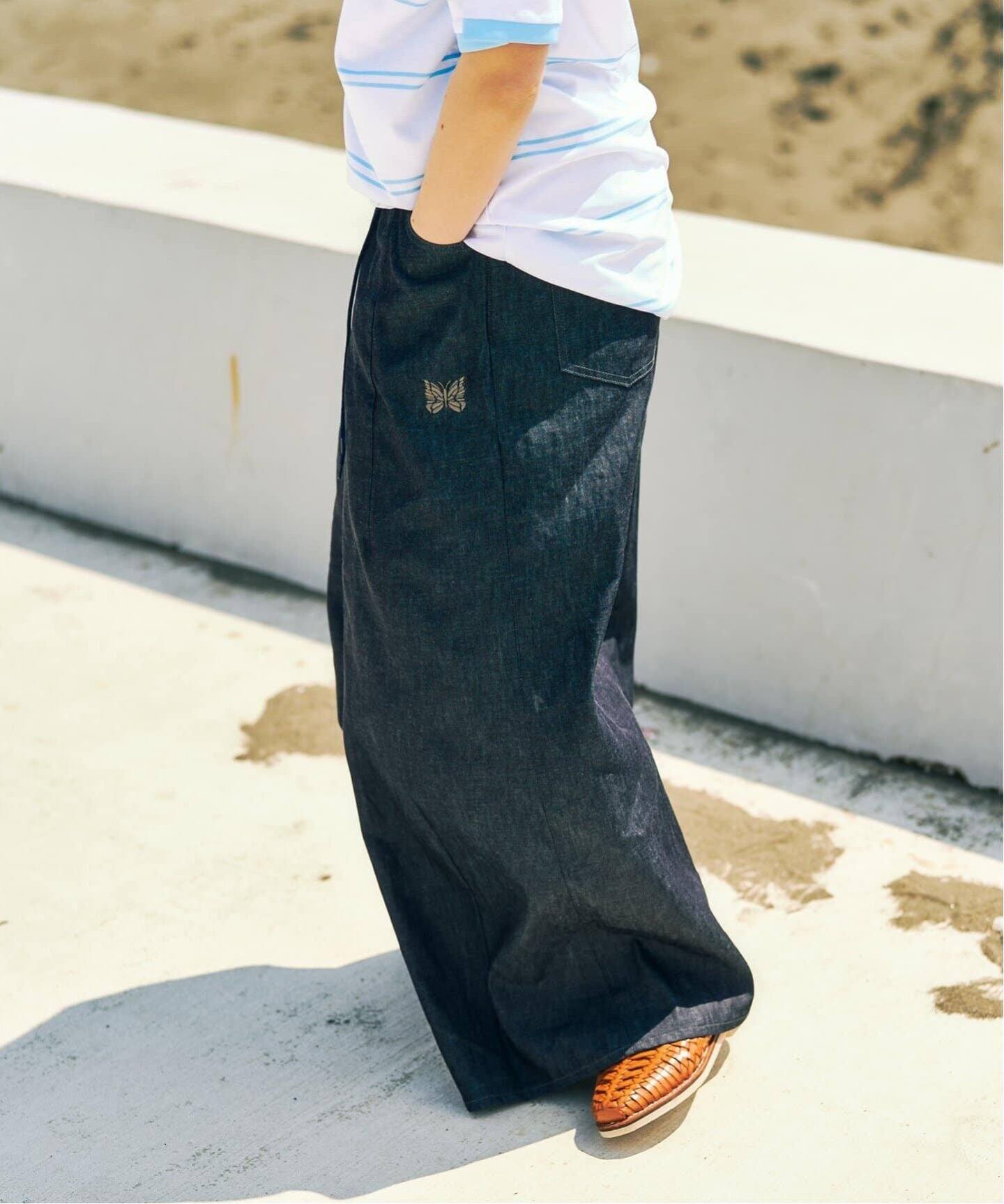Needles ニードルズ デニム ガウチョパンツ NEEDLES / ニードルズ / H.D. Buggy Pant- Jean/12oz Denim | B