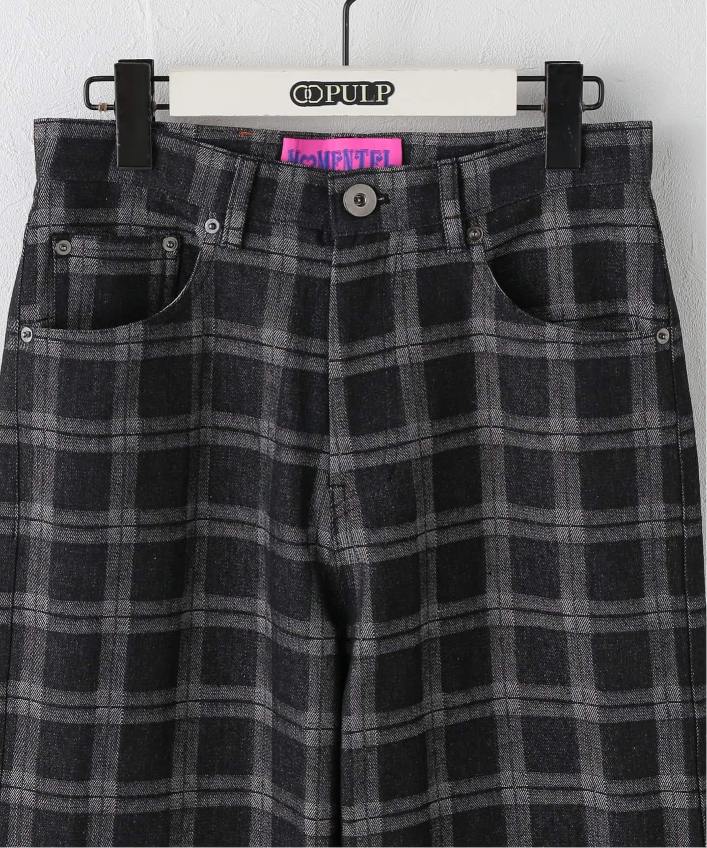 パンツ [MOMENTEL] Bear check denim pants MOMENTEL / モーメンタル Bear check denim pants（デニムパンツ