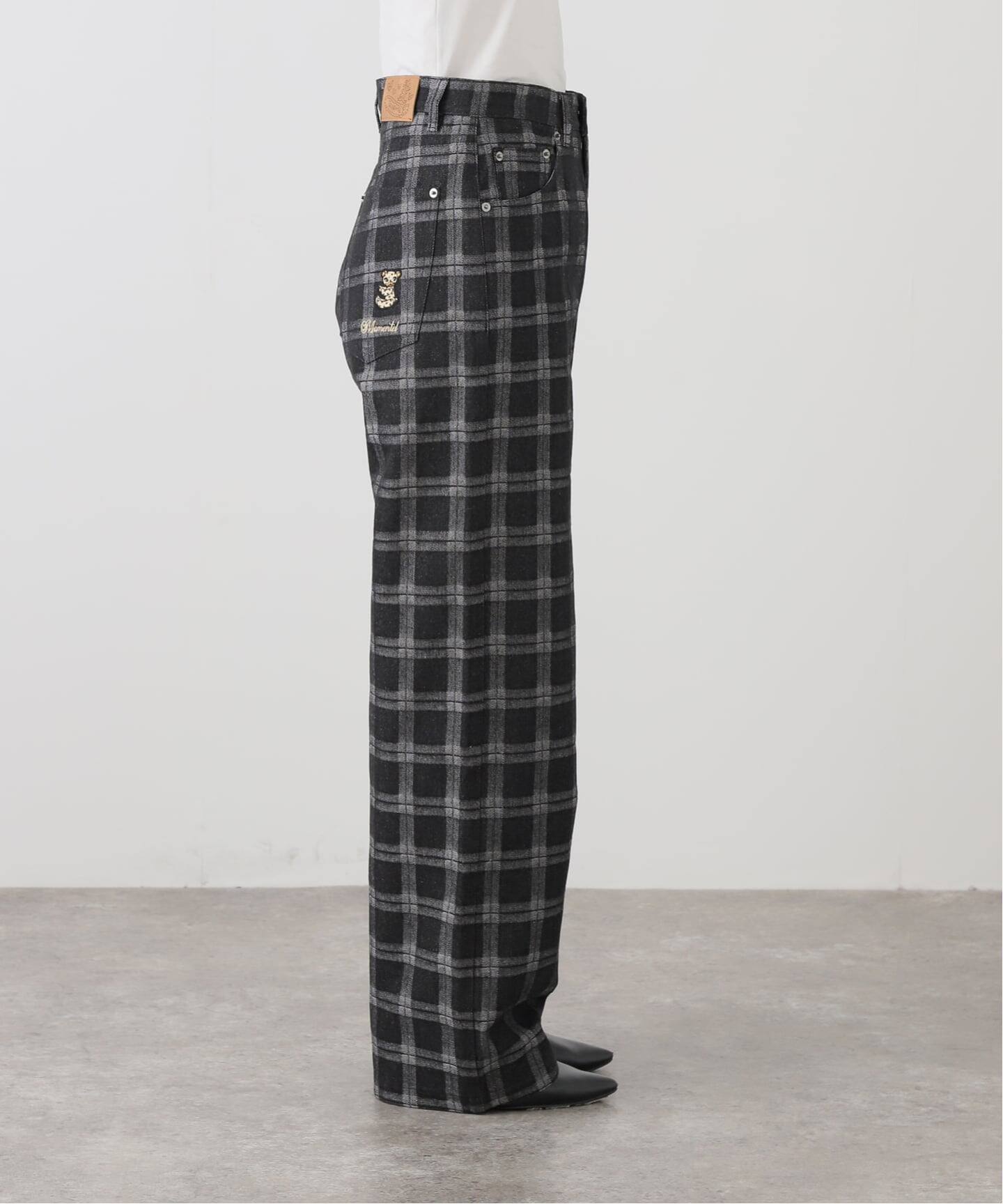 MOMENTEL / モーメンタル Bear check denim pants（デニムパンツ