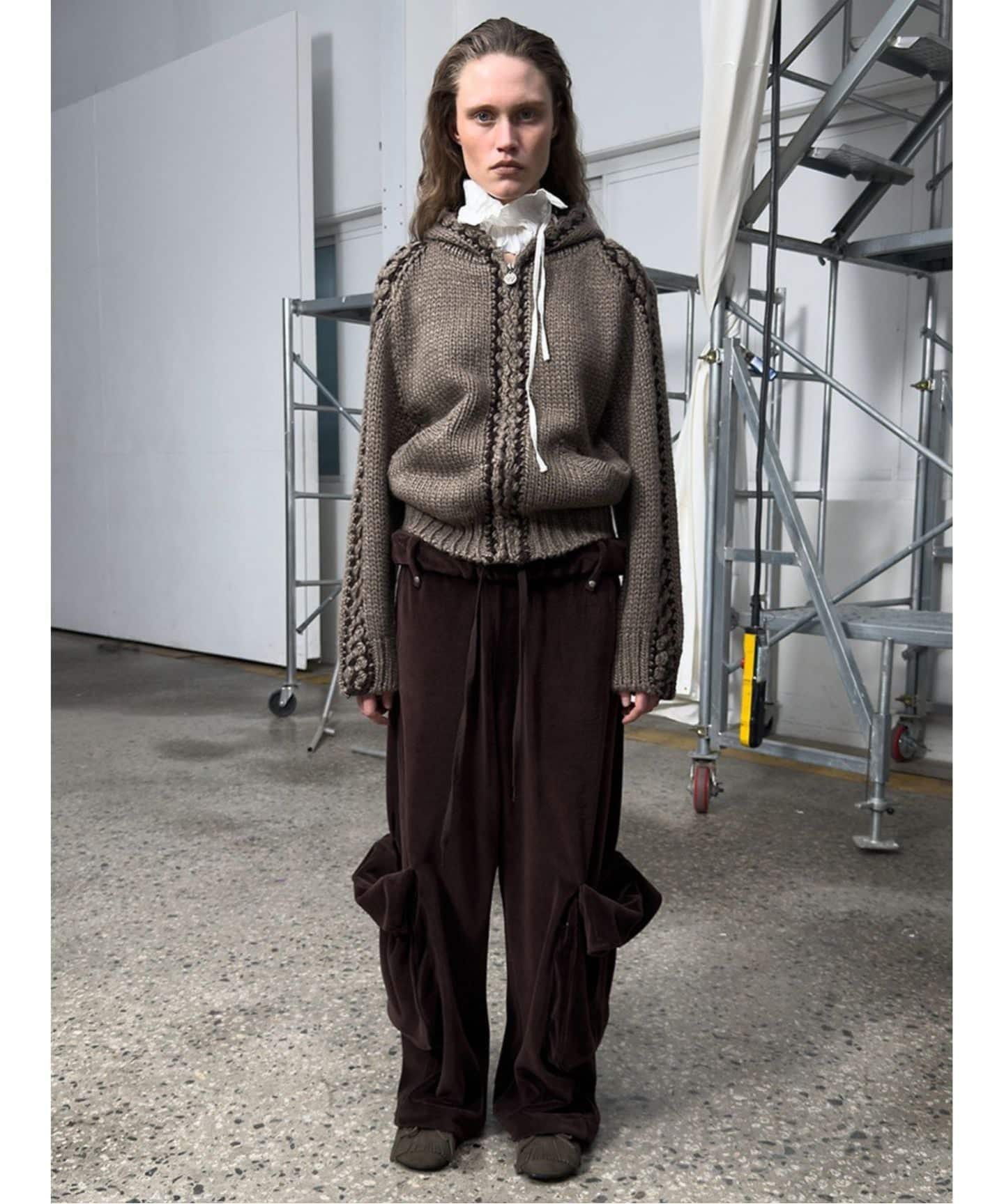 Geek Office / ギークオフィス】OPEN YY Woven ROLLED WAIST VELOUR