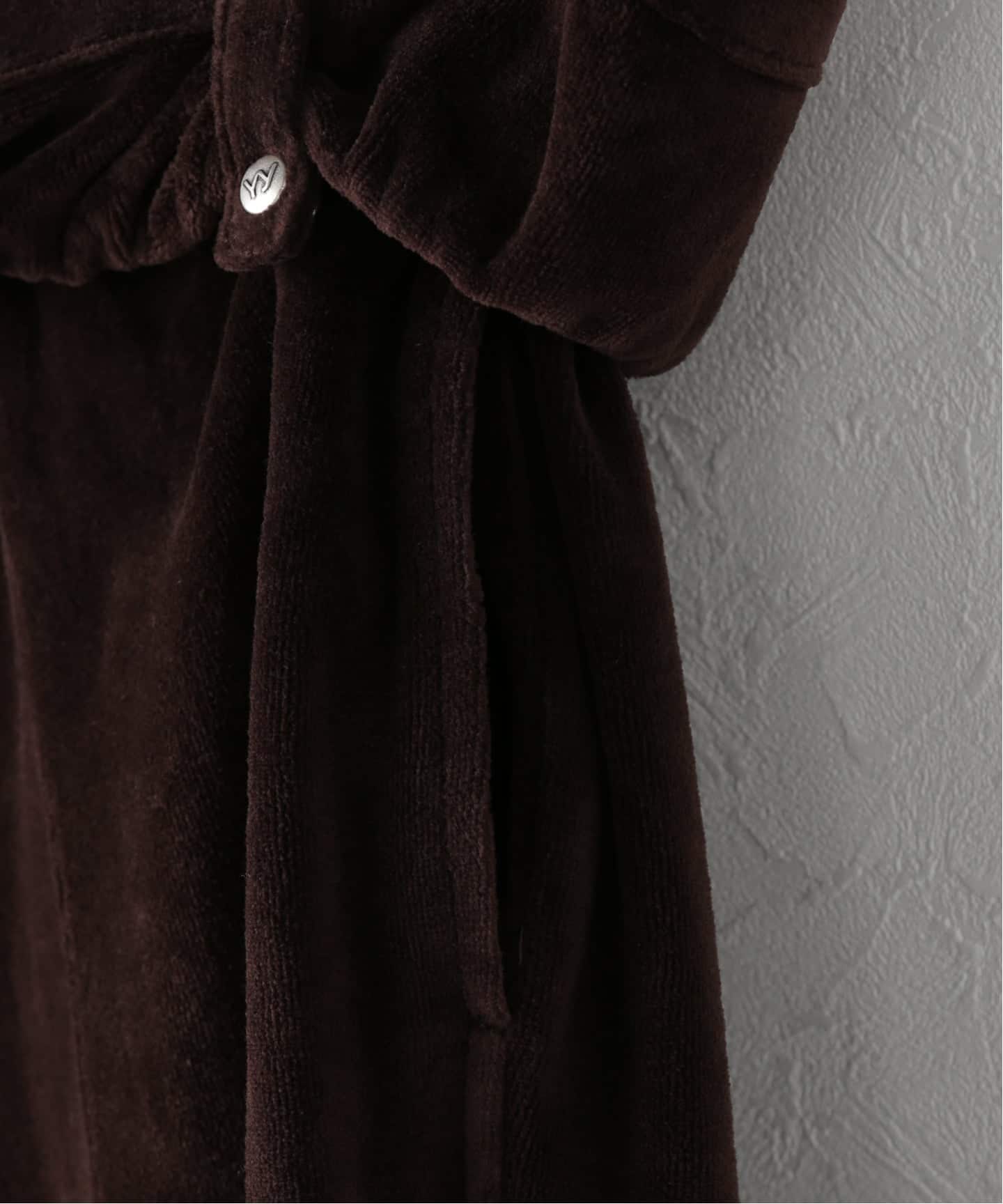 OPENYY】ROLLED WAIST VELOUR CARGOパンツ25AW Brown Rolled Waist
