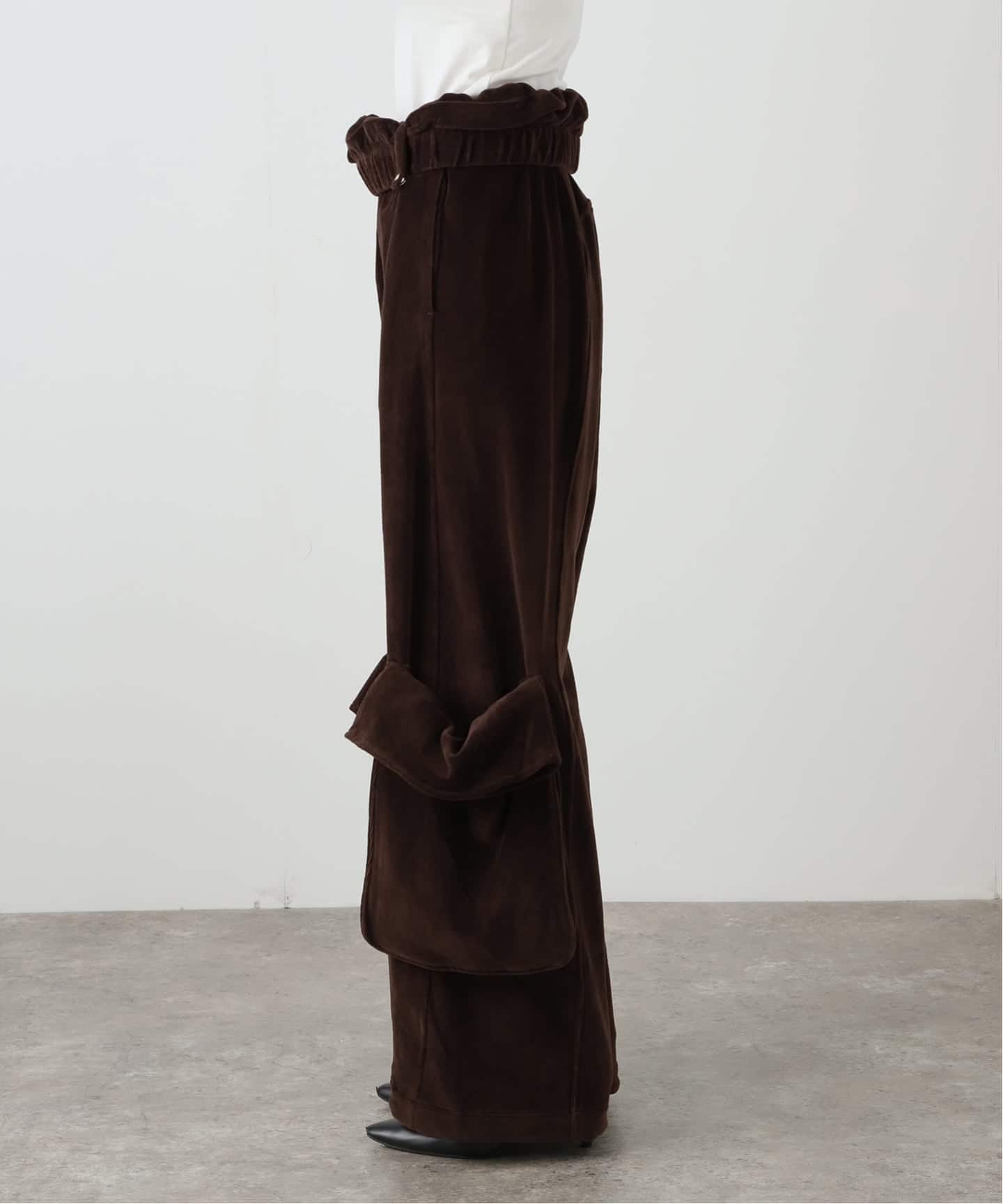Geek Office / ギークオフィス】OPEN YY Woven ROLLED WAIST VELOUR