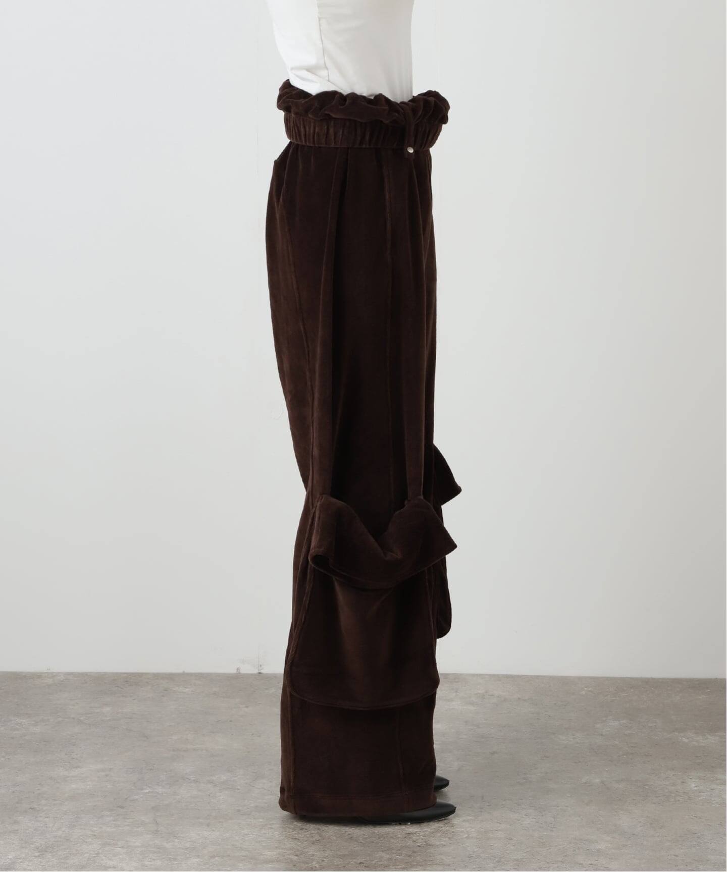 Geek Office / ギークオフィス】OPEN YY Woven ROLLED WAIST VELOUR