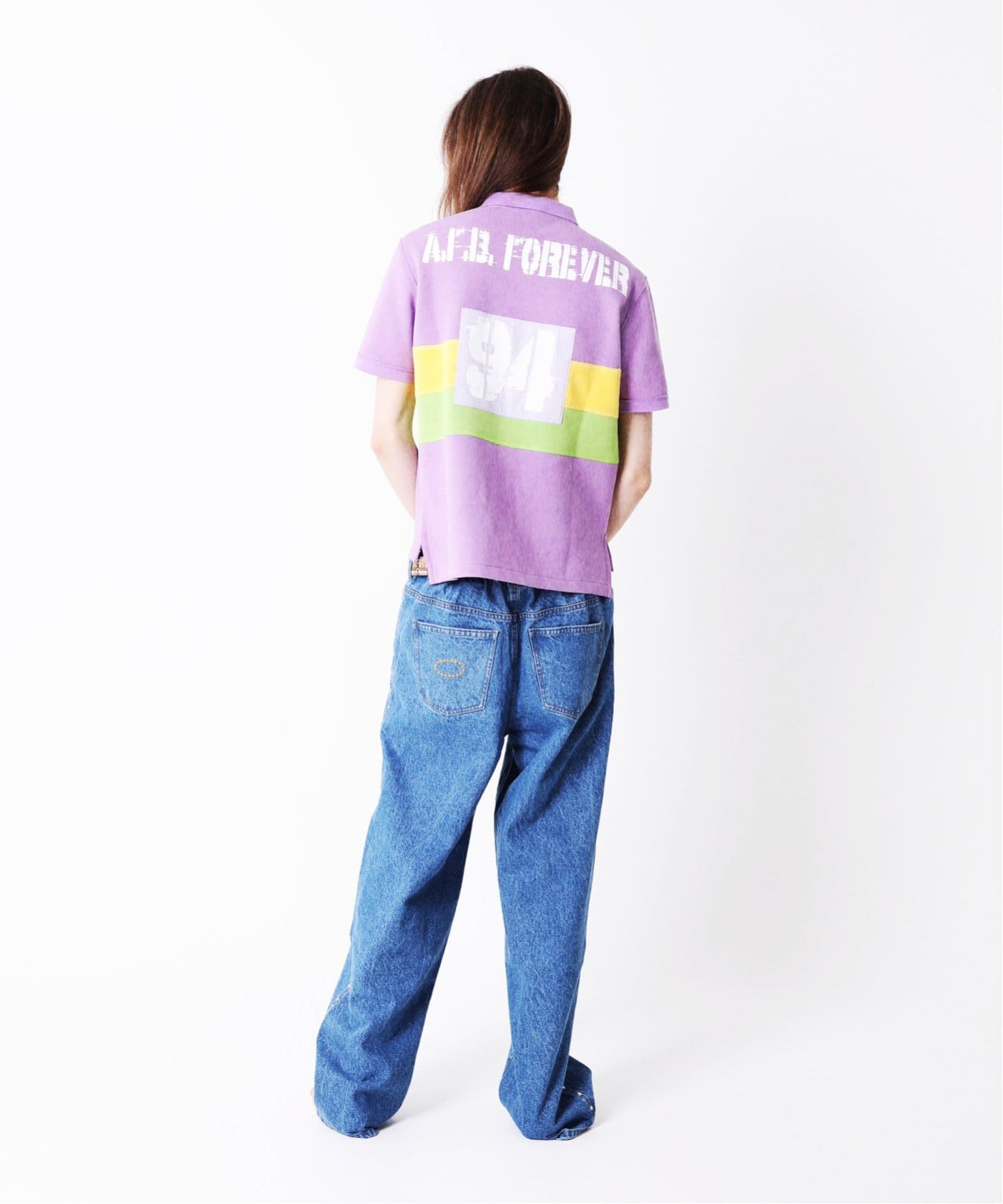 AFB エーエフビー ストレート スタッズ デニムパンツ M ブラック AFB / エーエフビー STRAIGHT STUDDED PANTS（デニムパンツ