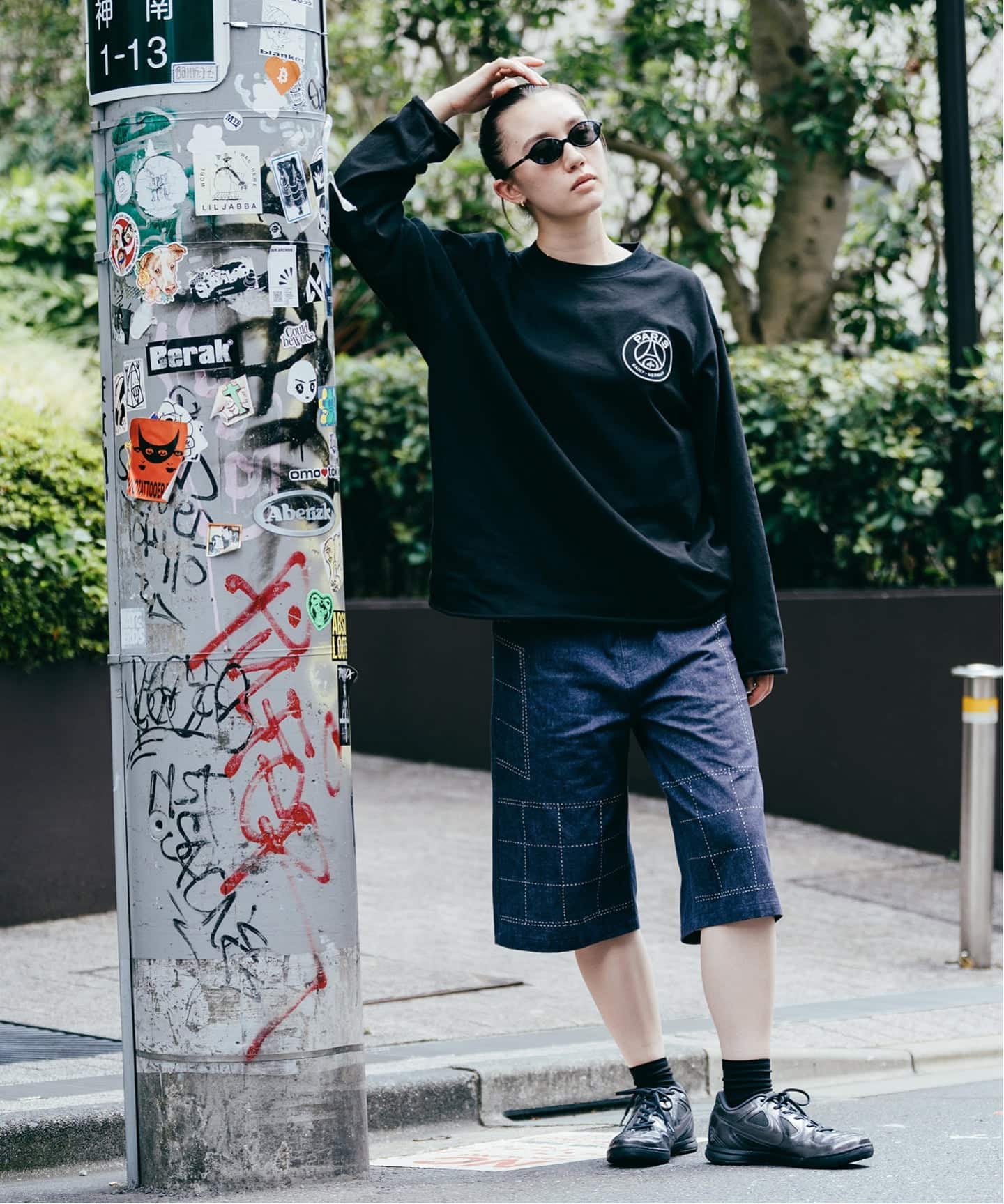 Poggy × Paris Saint-Germain】DEAR PSG PRINTED BAGGY SHORTS（デニム