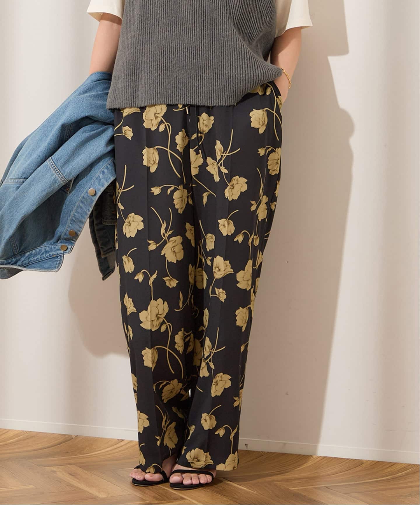 2024SS ジャーナルスタンダードレリューム　ルサナ　フラワーパンツ VINTAGEフラワーパンツ（その他パンツ）｜JOURNAL STANDARD L