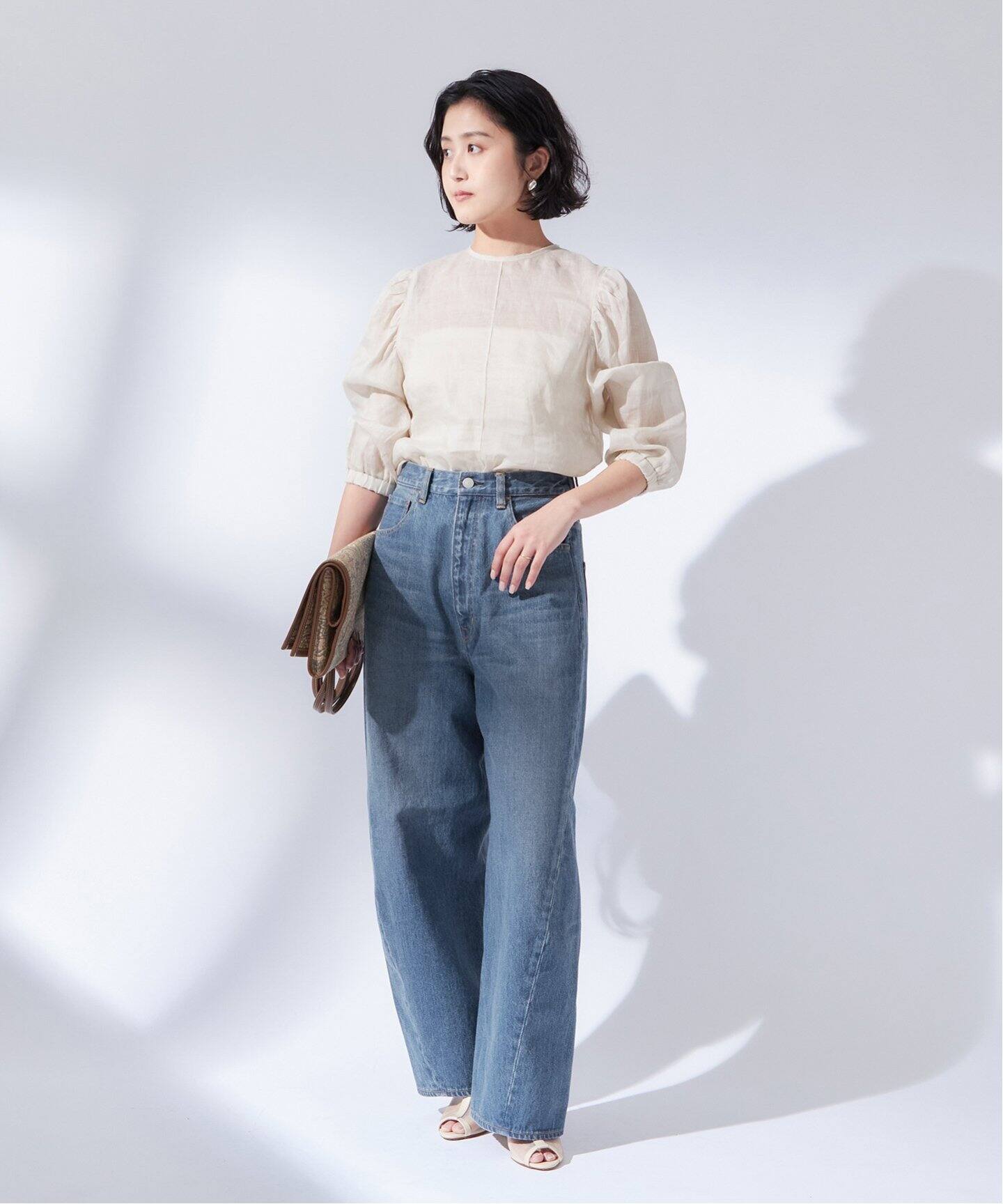 アンティークデニム ギャザーパンツ（デニムパンツ・ジーンズ  