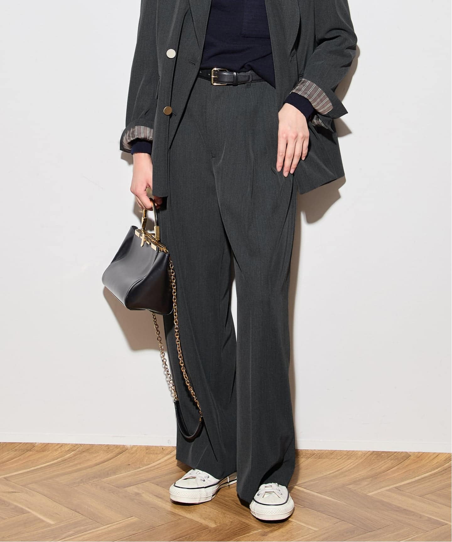 【美品】ジャーナルスタンダードレサージュ ヴィスポリギャバベスト グレー 追加》ヴィスポリギャバオーナメントベスト（ベスト）｜JOURNAL