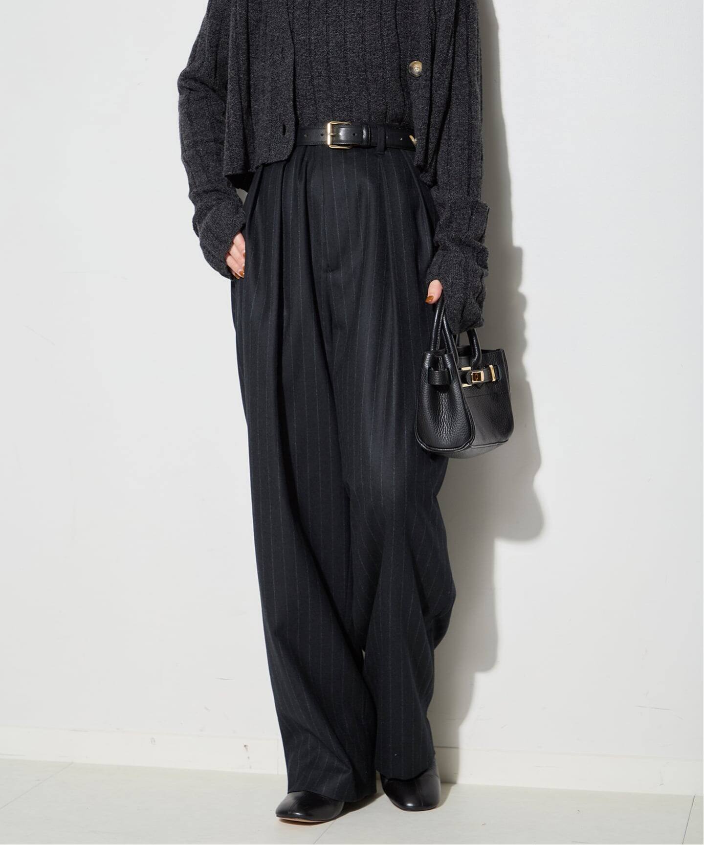 ウールピンストライプ/無地トラウザーパンツ（スラックス）｜JOURNAL