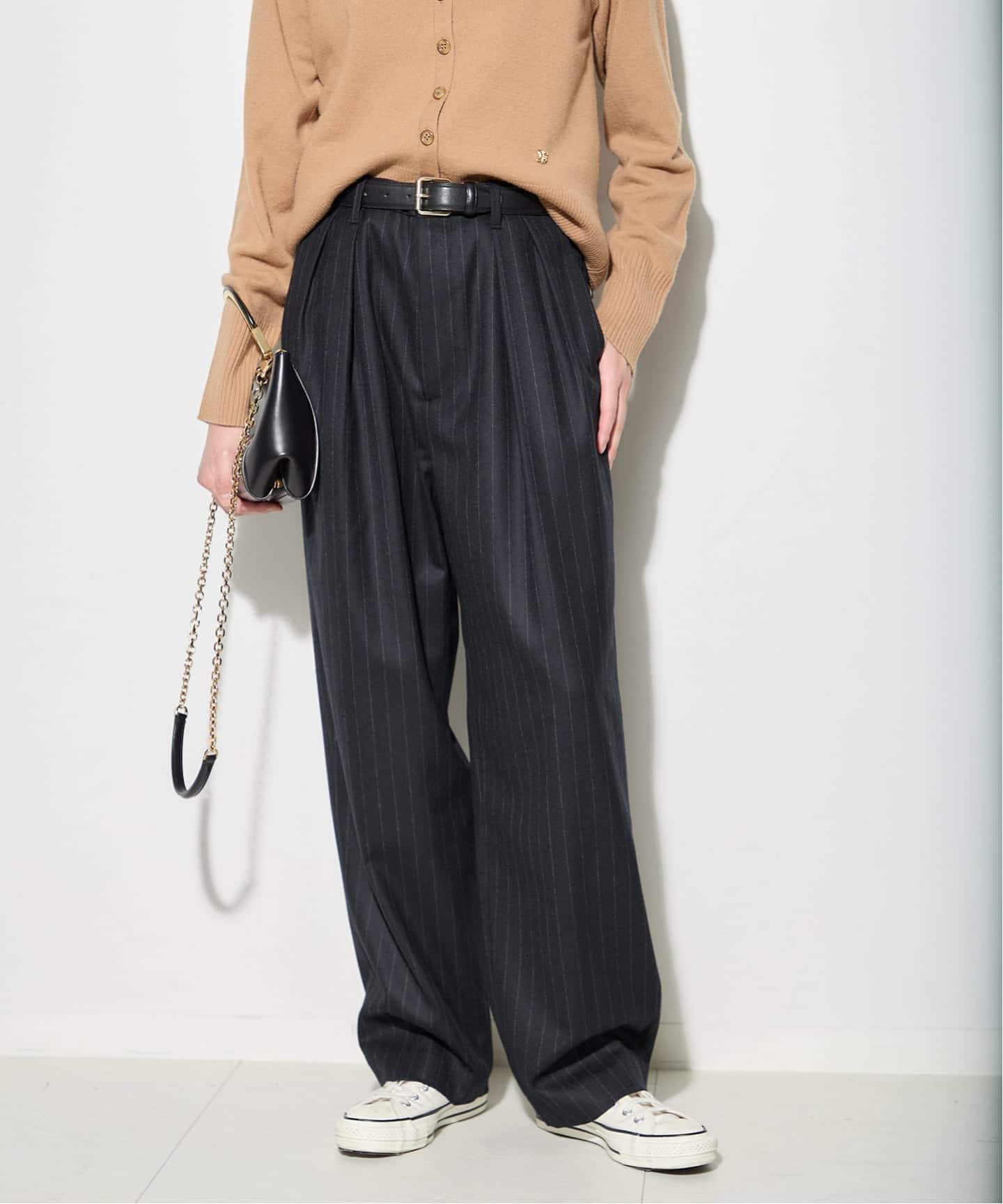 ウールピンストライプ/無地トラウザーパンツ（スラックス）｜JOURNAL