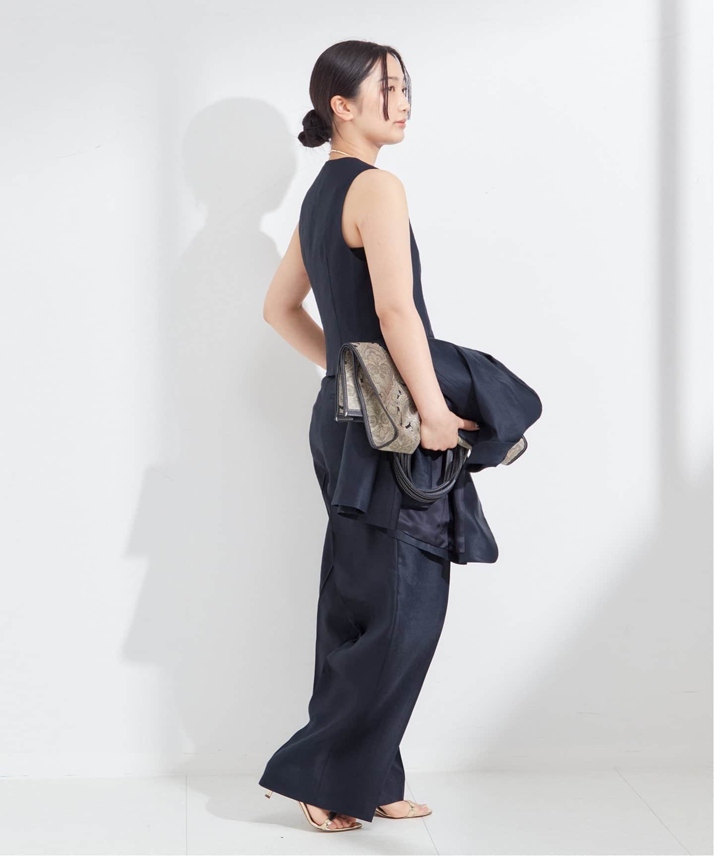 NALYA リネン/チェック タックパンツ（スラックス）｜JOURNAL STANDARD