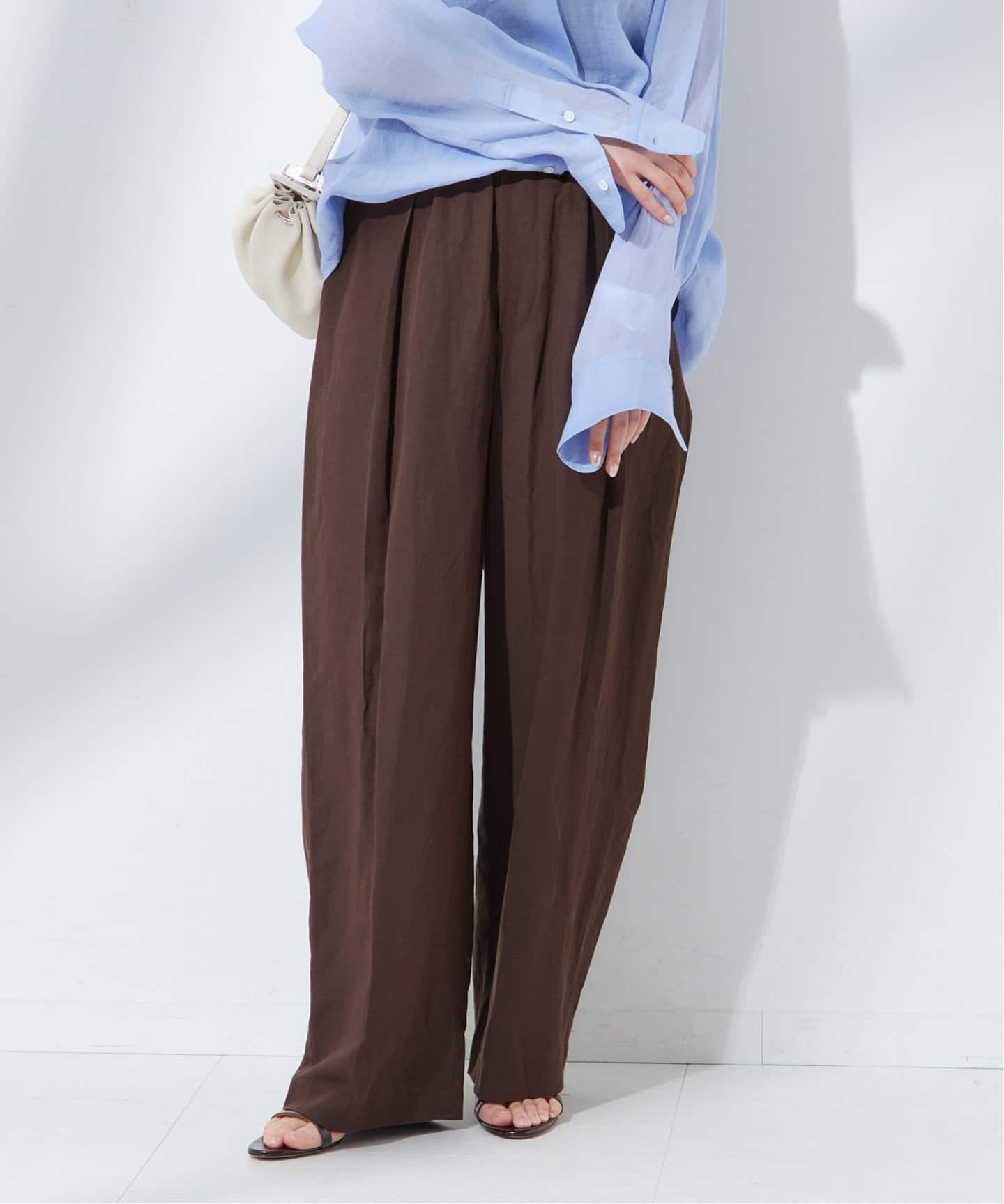 VIS/LINEN タックイージーパンツ（スラックス）｜JOURNAL STANDARD L