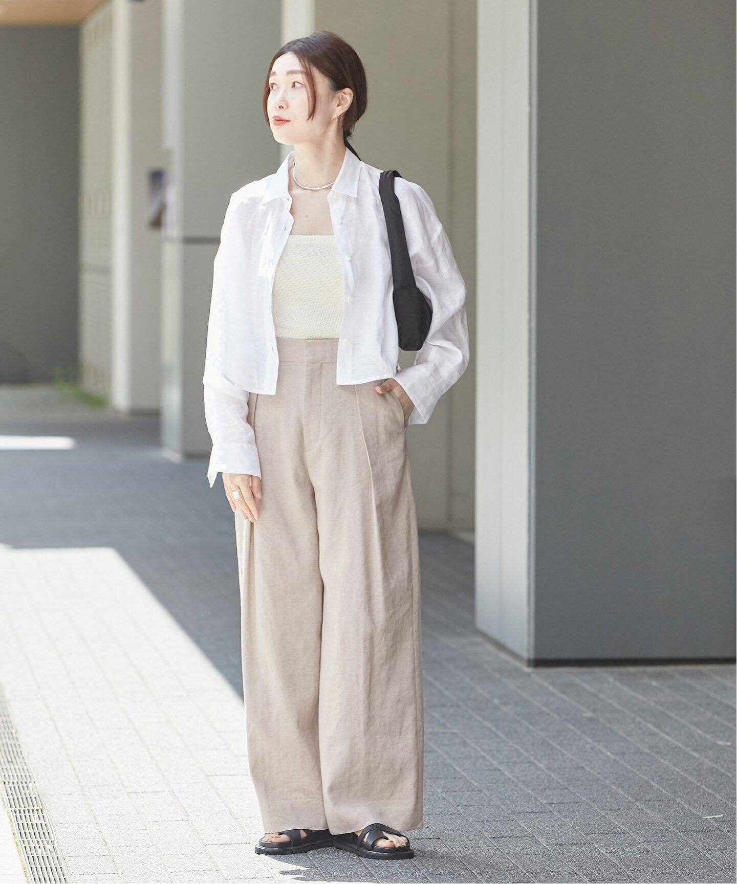 追加》LINENワイドタックパンツ（その他パンツ）｜JOURNAL