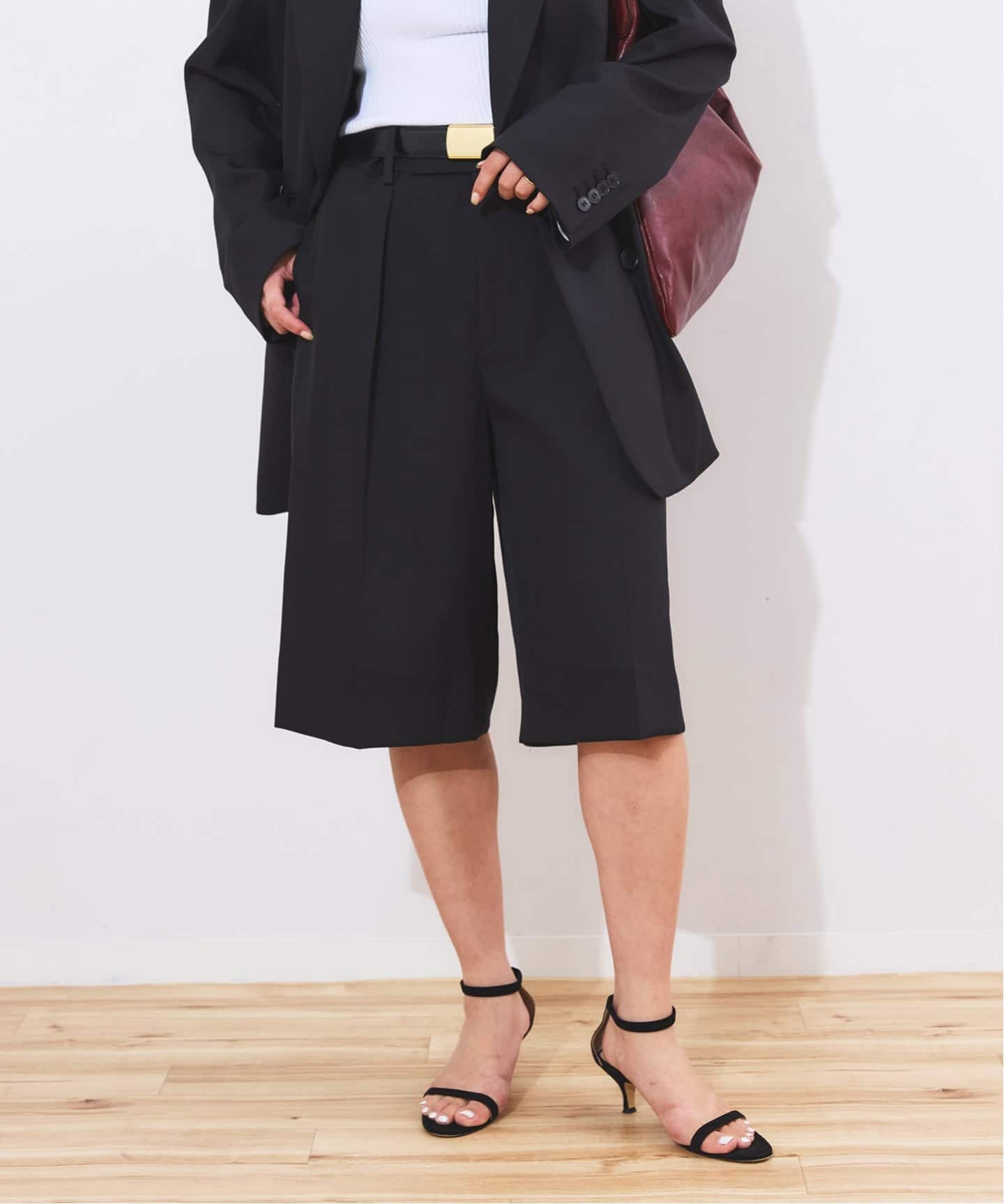 JOURNAL STANDARD L'ESSAGE 新品　キュロットパンツ JOURNAL STANDARD L'essage コットンリネンキュロットパンツ