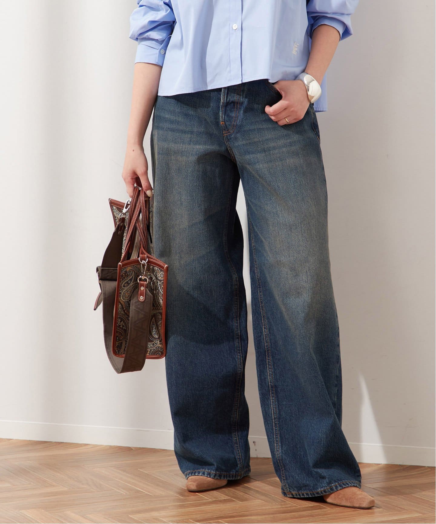 HAIKURE/ハイクル】BETHANY SHORT LENGTH INTENSE BLU：デニム