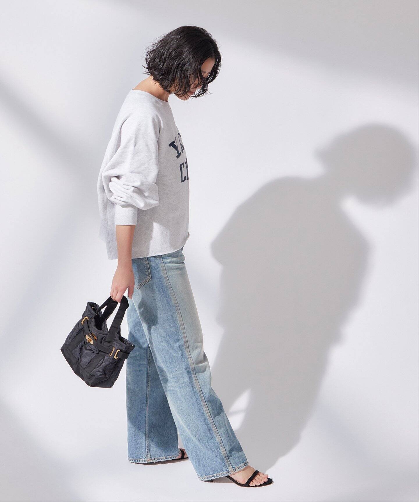 HAIKURE ワイドシルエットデニムパンツ【L / 25inch】 HAIKURE/ハイクル】WINONA ASIAN FIT IONIC BLUE：デニム