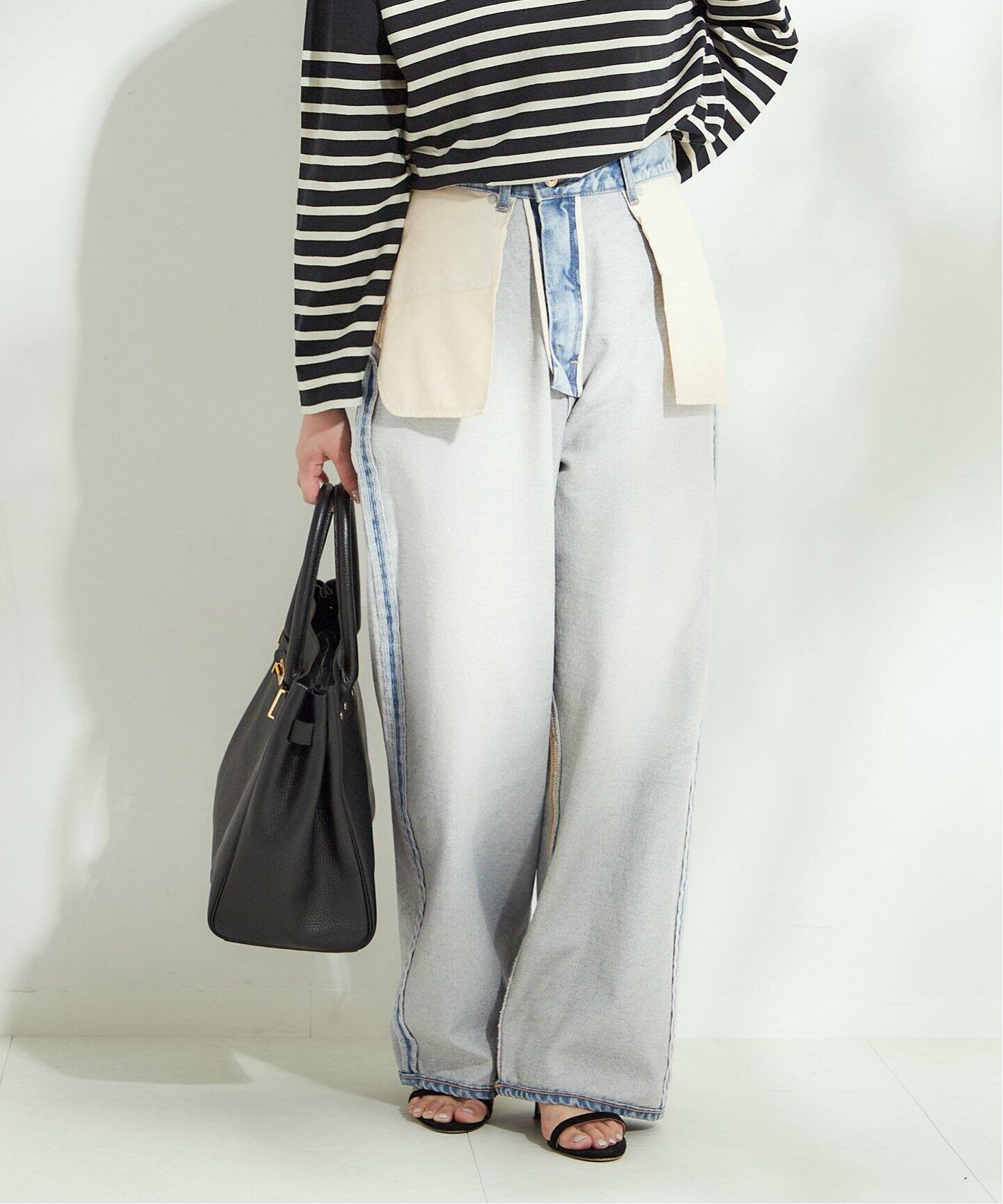 追加2》【INSCRIRE /アンスクリア】Loose Fit Inside Out Denim 
