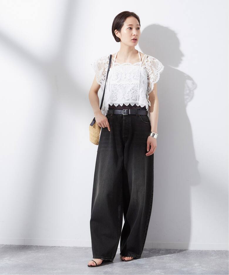 追加》【HAIKURE/ハイクル】BETHEANY ASIAN FIT MID BLACK：デニム  