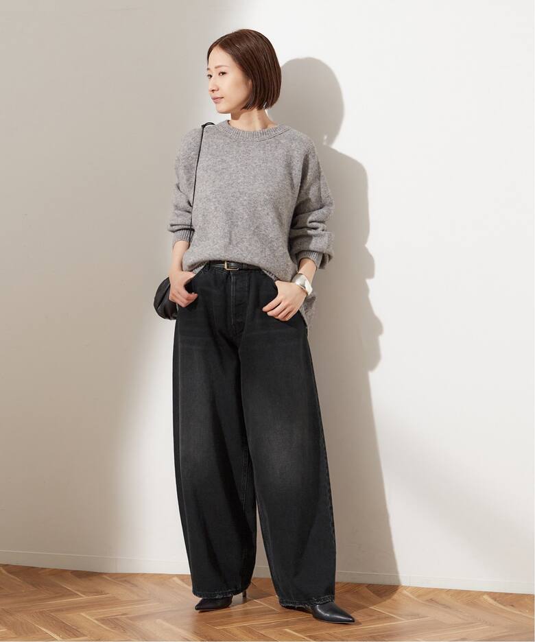 追加》【HAIKURE/ハイクル】BETHEANY ASIAN FIT MID BLACK：デニム 
