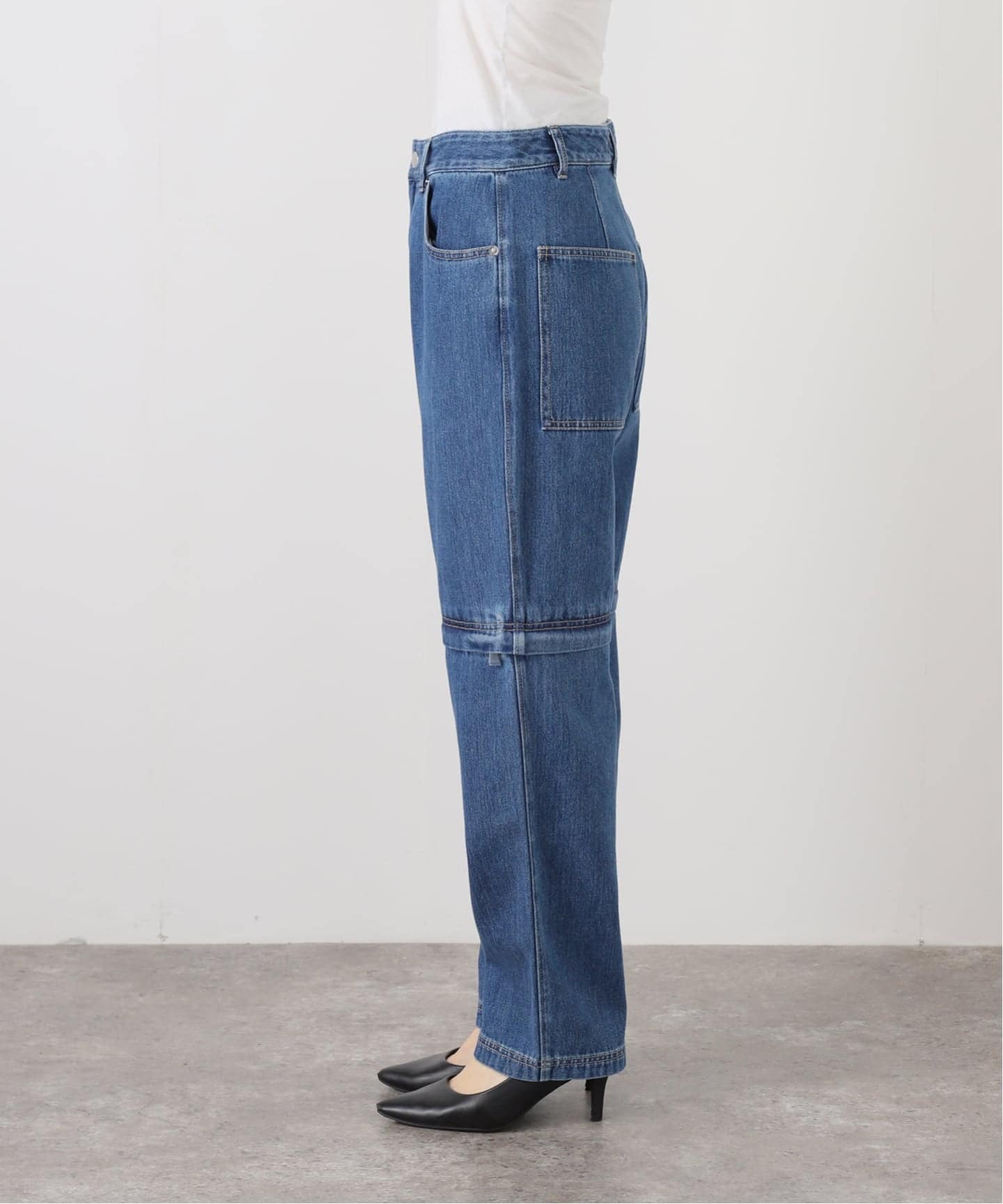 TIBI/ティビ】LARS DENIM CONVERTIBLE ZIP JEAN：デニム（デニムパンツ