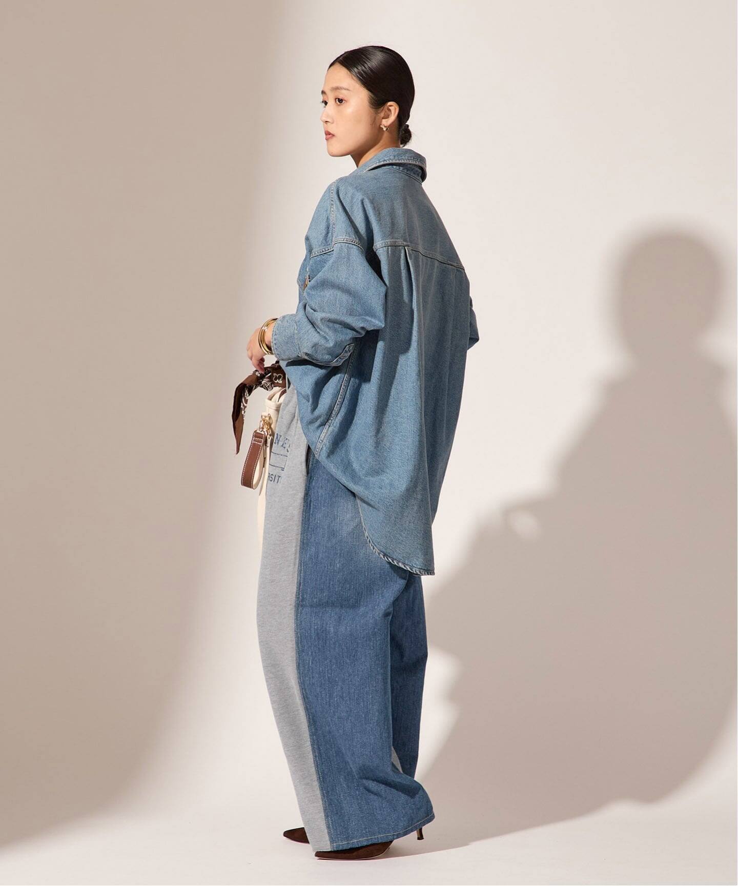 別注》【INSCRIRE*LEE*LESSAGE】ドッキングパンツ：デニム（デニム