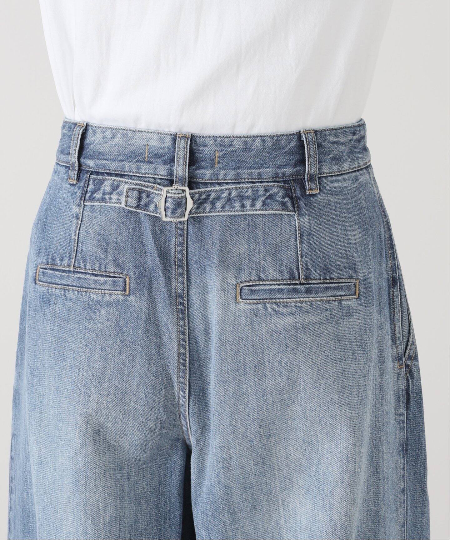 TIBI/ティビ】SPRING DENIM TRIPLE PLEAT PANT：デニム（デニムパンツ