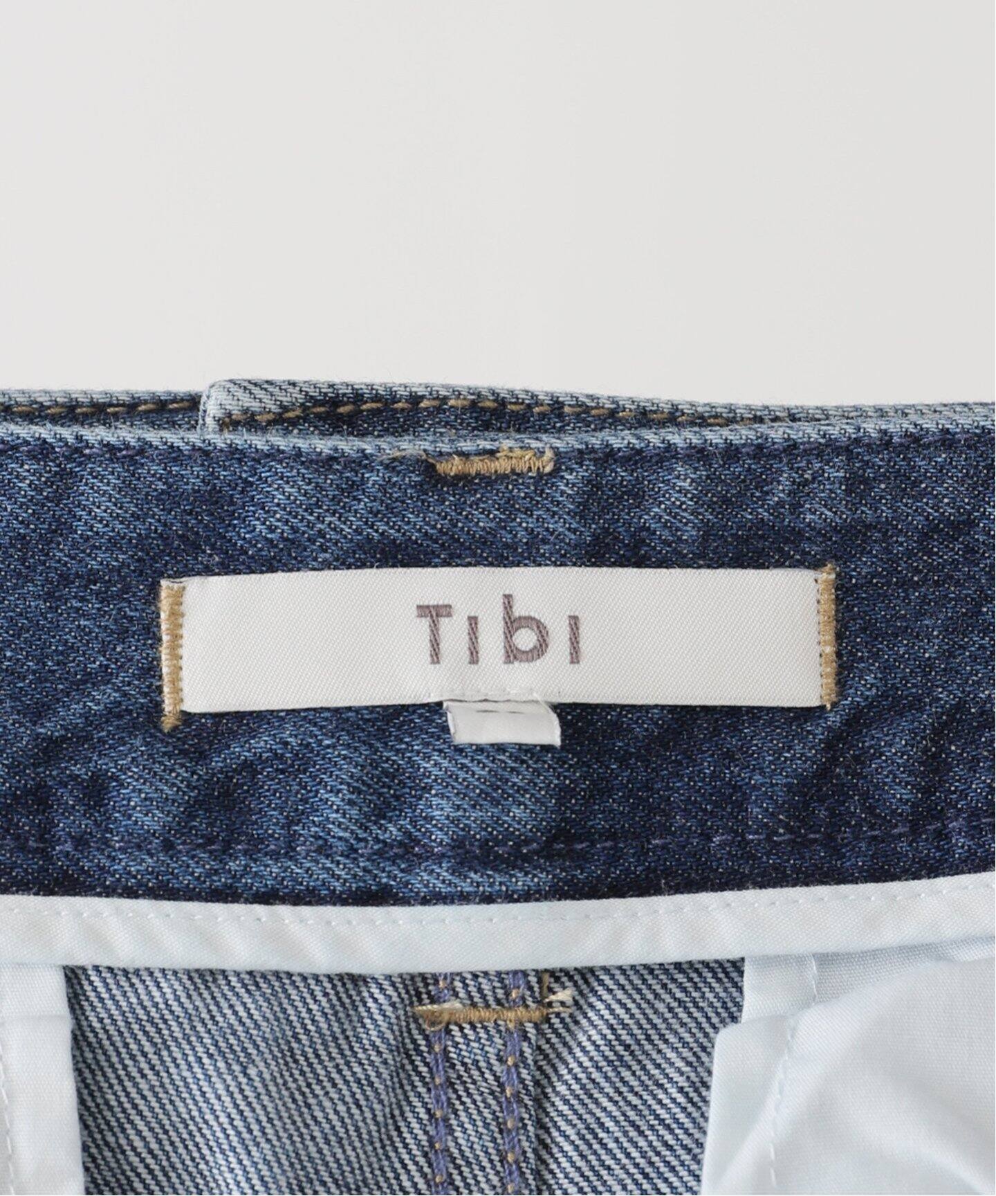 TIBI/ティビ】SPRING DENIM TRIPLE PLEAT PANT：デニム（デニムパンツ