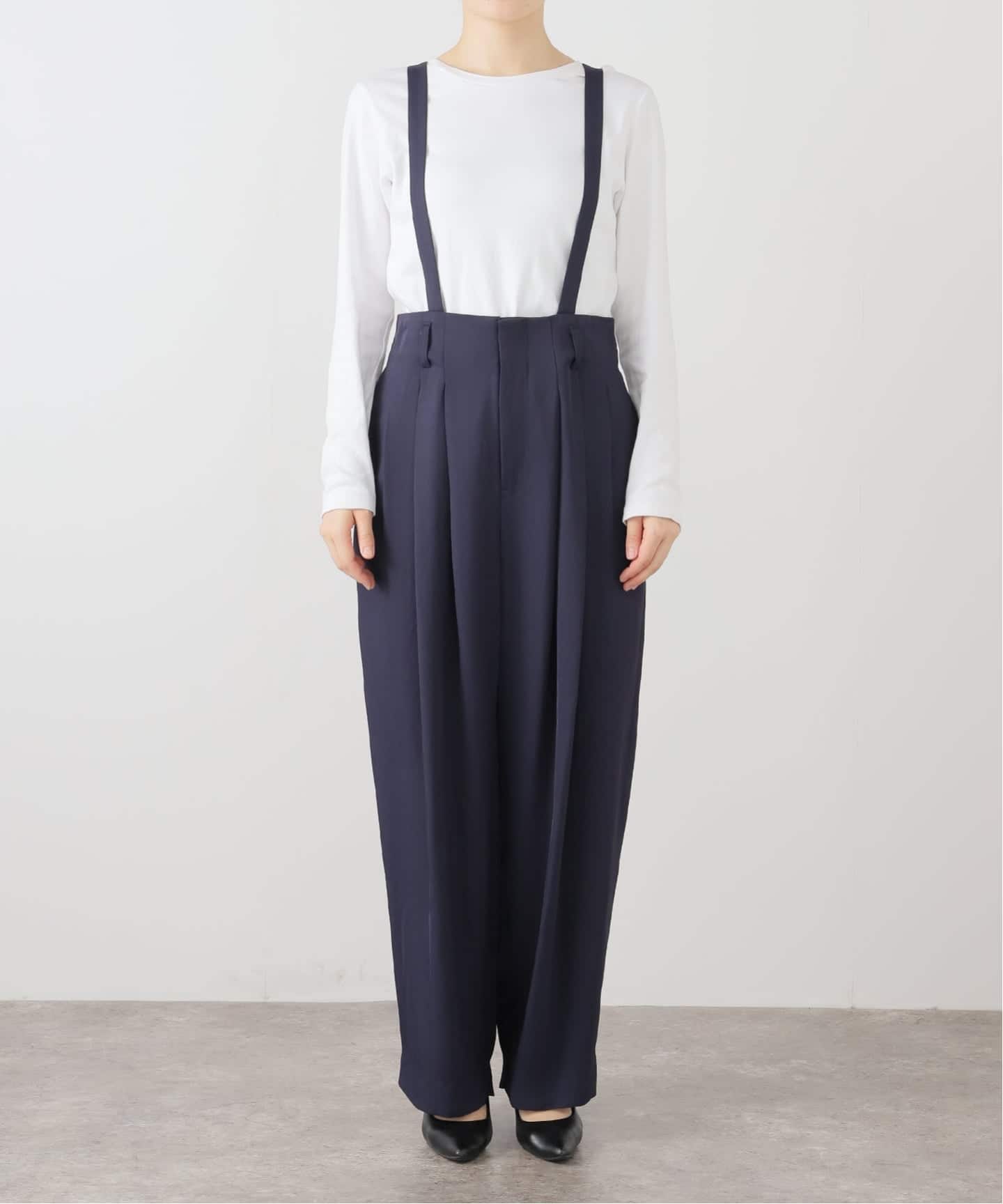 toga pulla サスペンダー TOGA PULLA/トーガプルラ】Acetate twill suspender pants