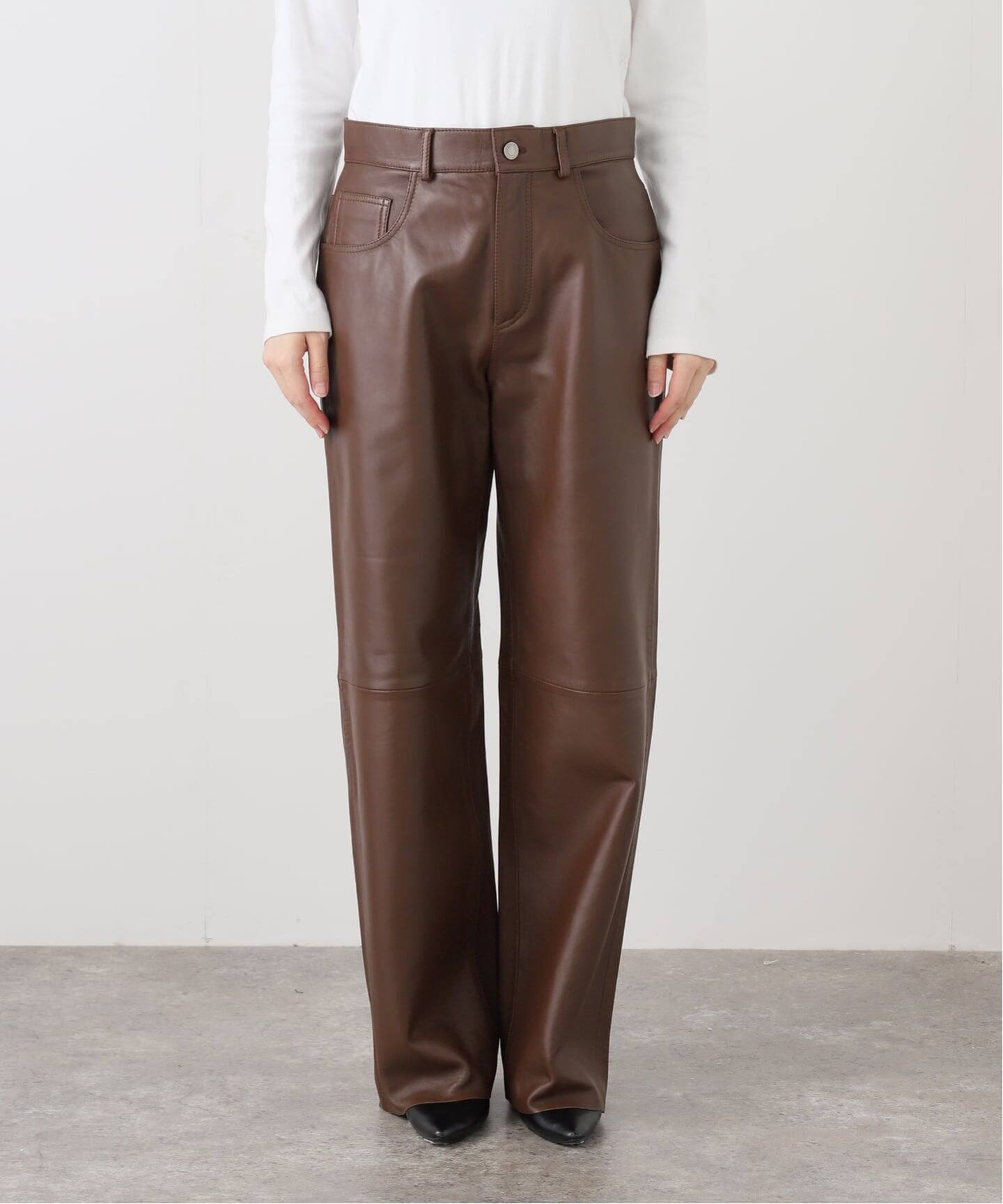 HAIKUREハイクル】 BONNIE ASIAN FIT LEATHER：パンツ（スラックス