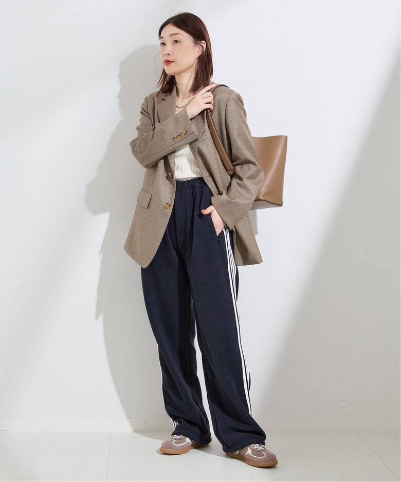 INSCRIRE /アンスクリア】Fleece Loose Fit Track Pants:パンツ 